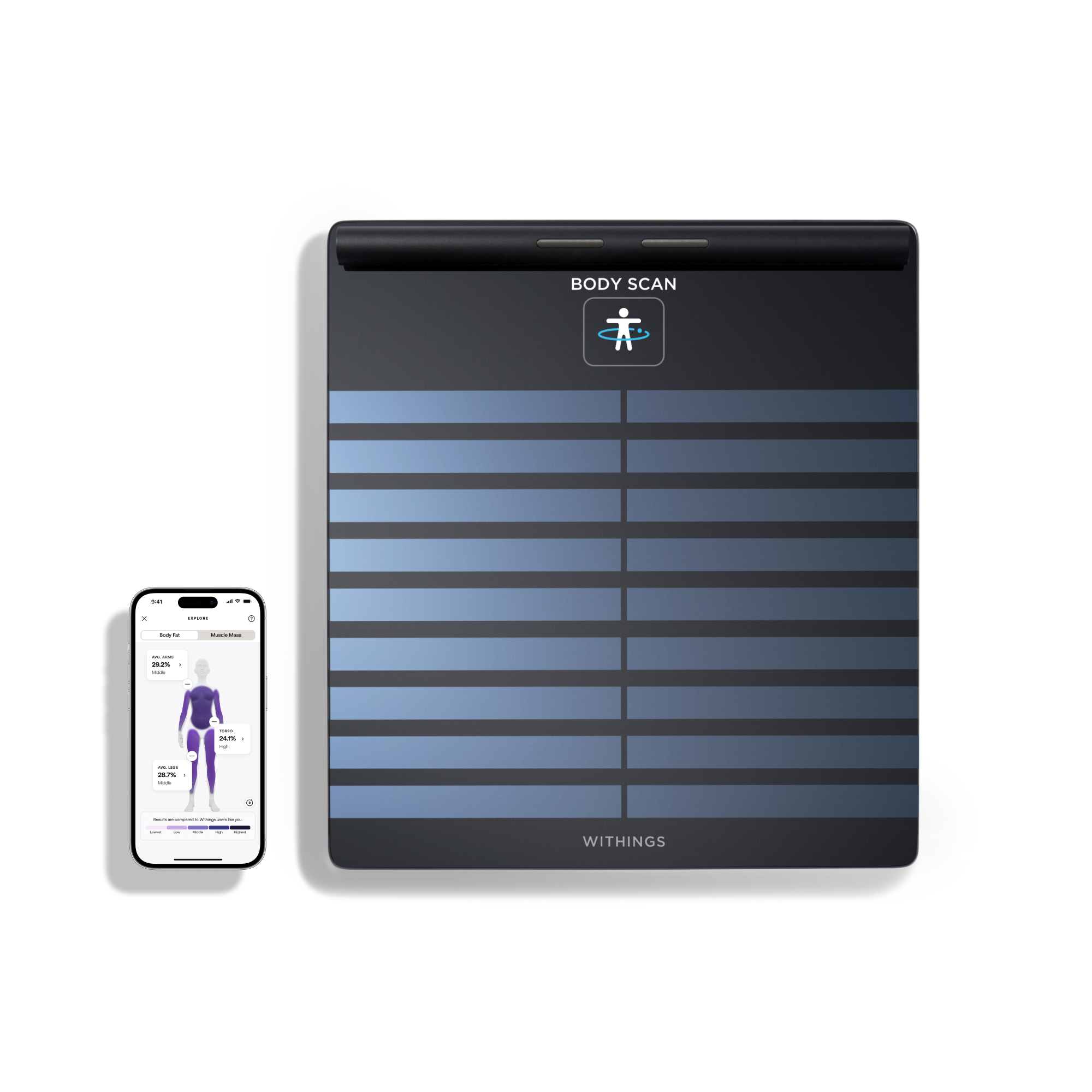 Uređaj za mjerenje tjelesne mase WITHINGS Body Scan Connected Health Station crna-4