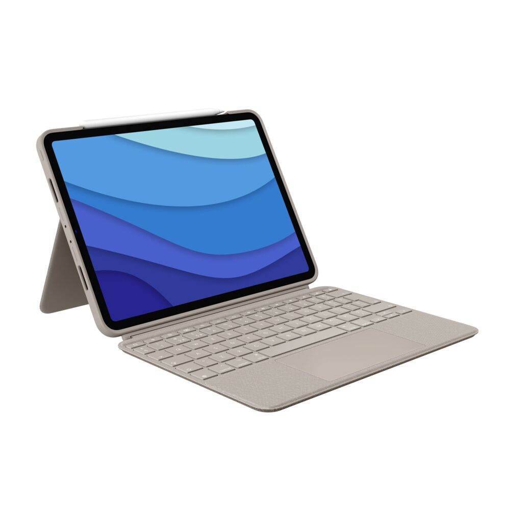 Logitech Combo Touch for iPad Pro 11-inch (1st, 2nd, 3rd and 4th gen) - Sand - UK-0
