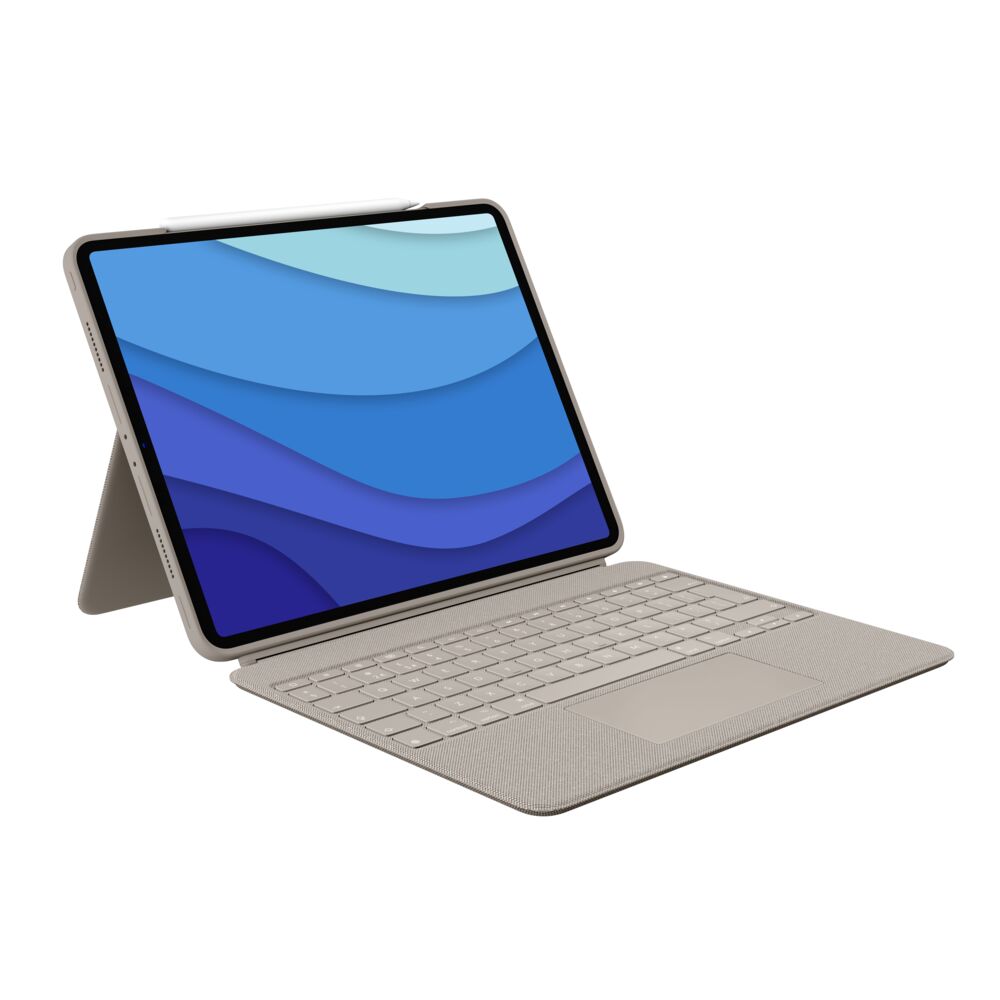 Logitech Combo Touch for iPad Pro 12.9-inch (5th and 6th gen) - Sand - UK-0