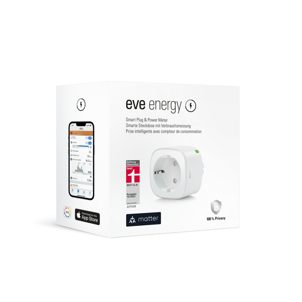 Pametna utičnica EVE Energy (Matter, Thread, Bluetooth, mjerenje potrošnje, bijela boja)-4