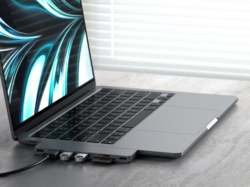 Satechi PRO HUB SLIM (1xUSB4,1xHDMI,2xUSB-A,SD/MicroSD,UHS-I up to 104MB/s, SD/SDHC/SDXC up to 2TB,1xUSB-C) - Space Grey-1