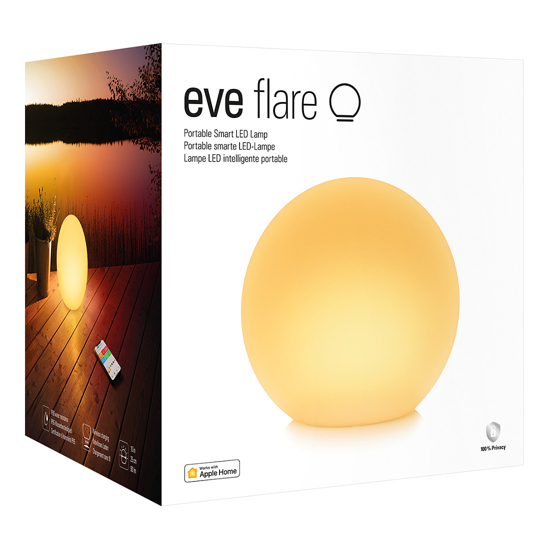 Pametna LED svjetiljka EVE Flare (prijenosna, 90 lm, RGB, IP65, Bluetooth, Thread, Apple HomeKit, bijela boja)-8