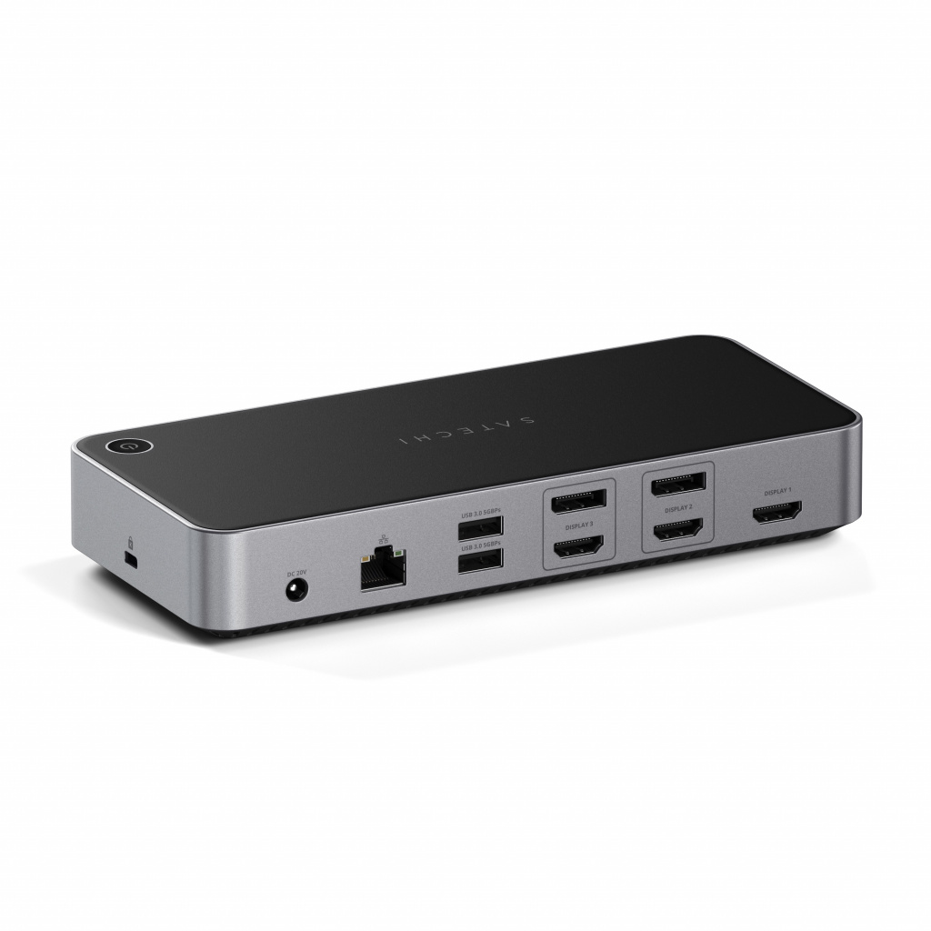 Docking Station SATECHI Aluminium 4K Display (3x 4K/60Hz, 2x DisplayPort 1.4 4k/60Hz, 3x HDMI, 1x DP Alt Mode, 1x USB 3.1, 1x USB-C 3.1 Gen2, 2 x USB3.0, 1x USB-C 3.0, 1x Ethernet, 1x Audio, Kensington Lock)-5