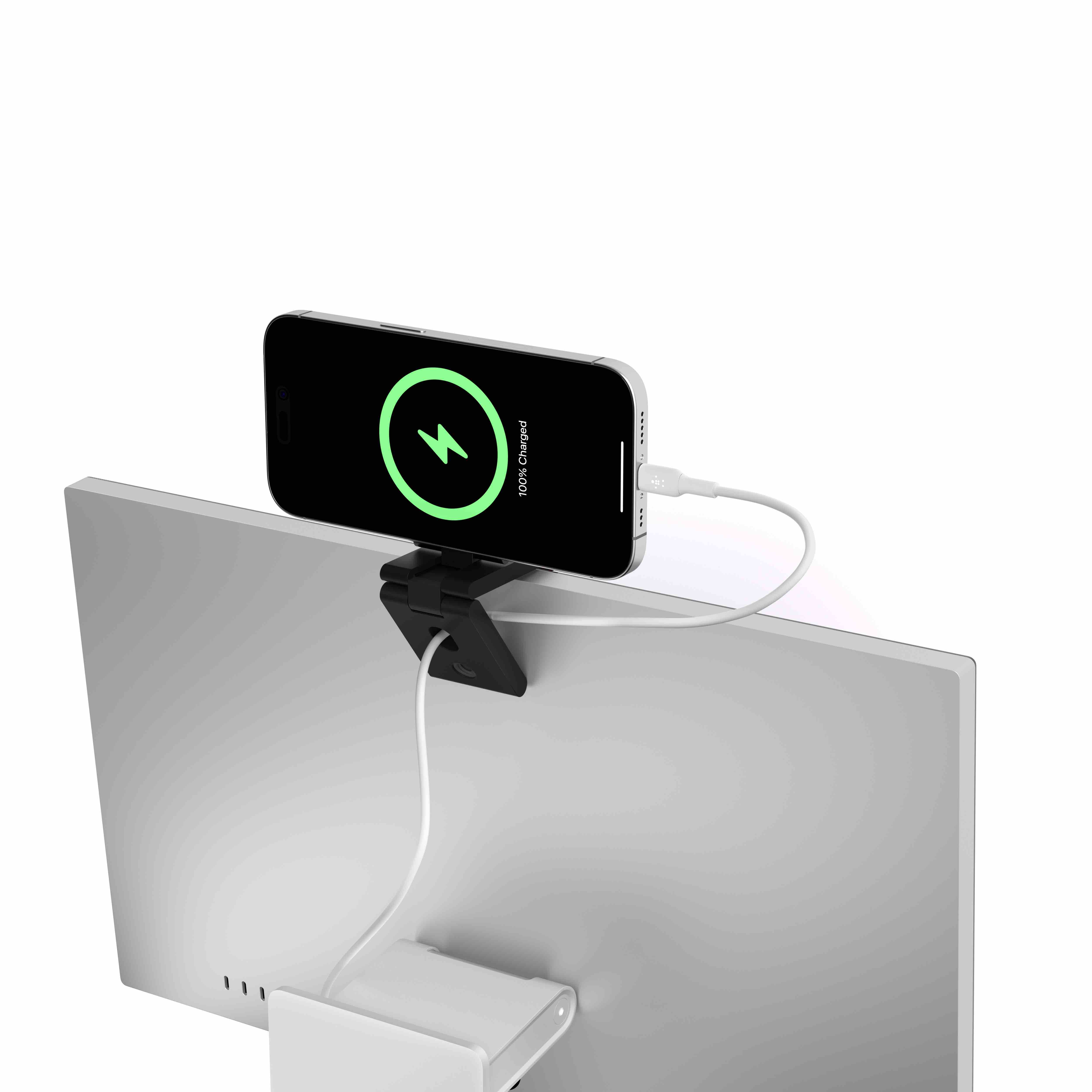 Belkin iPhone Mount with MagSafe for Mac Desktops and Displays - crna-6