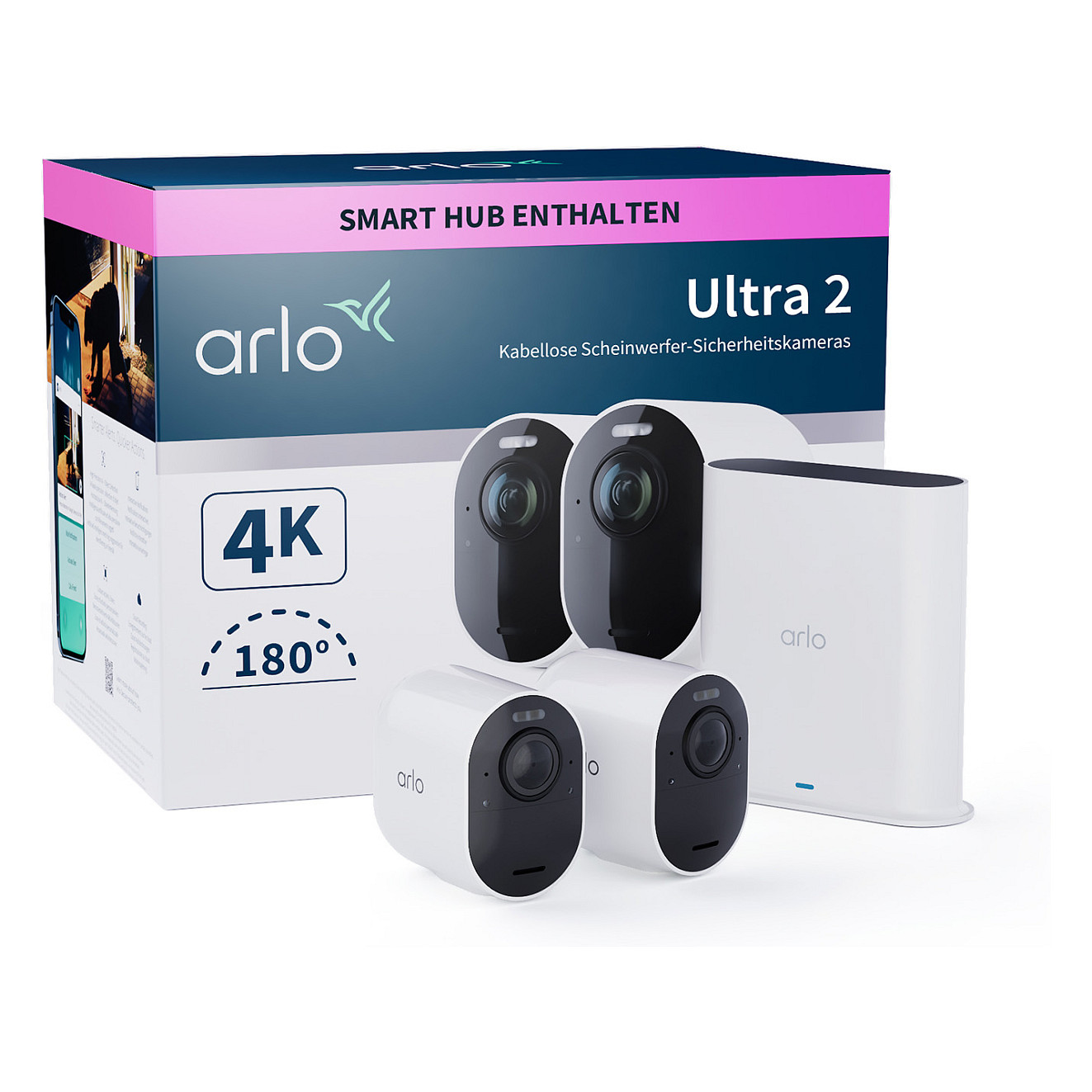 Sigurnosna kamera ARLO Ultra 2 Outdoor (2 kamere, uključena bazna stanica, bijela)-19
