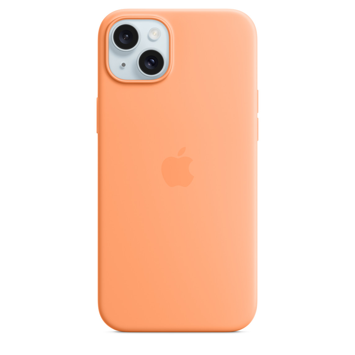 Silikonska maska za APPLE iPhone 15 Plus s MagSafe - Orange Sorbet