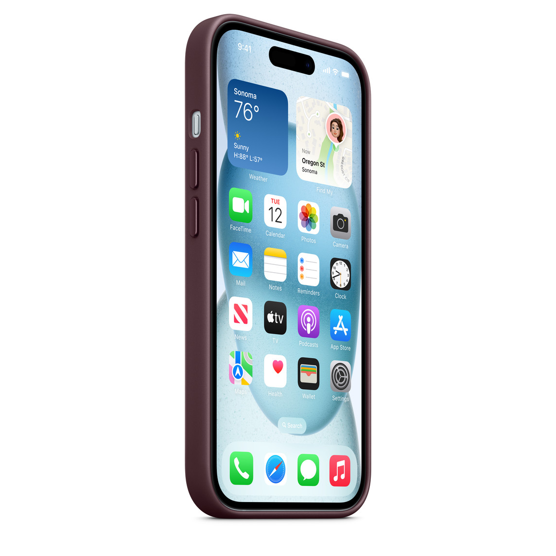 Maska za iPhone APPLE iPhone 15 FineWoven Case w MagSafe - Mulberry-3