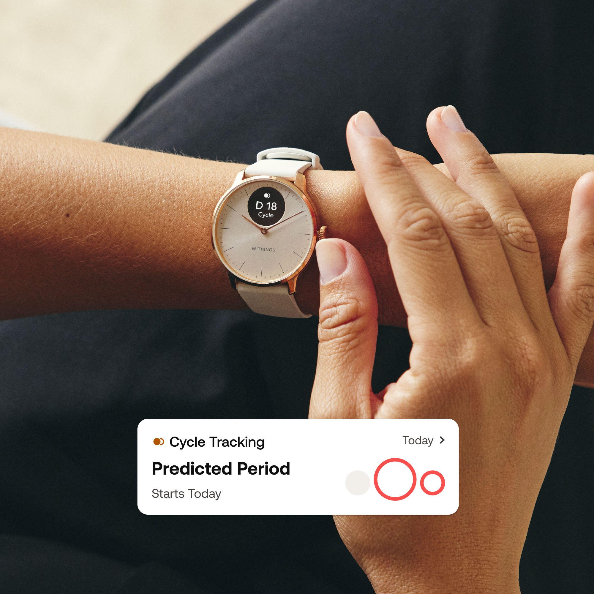 Pametni sat WITHINGS ScanWatch Light 37mm Sand-6