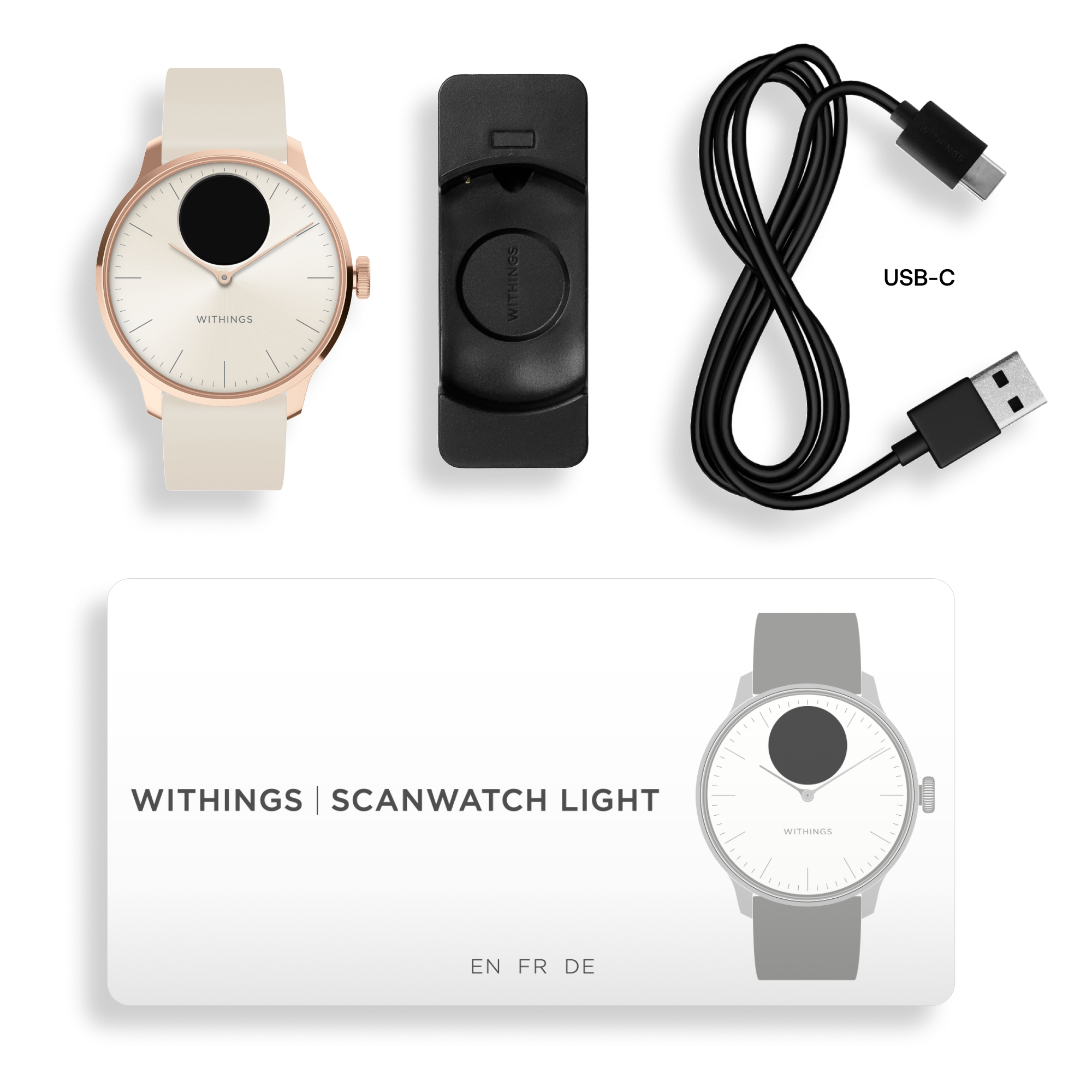 Pametni sat WITHINGS ScanWatch Light 37mm Sand-5