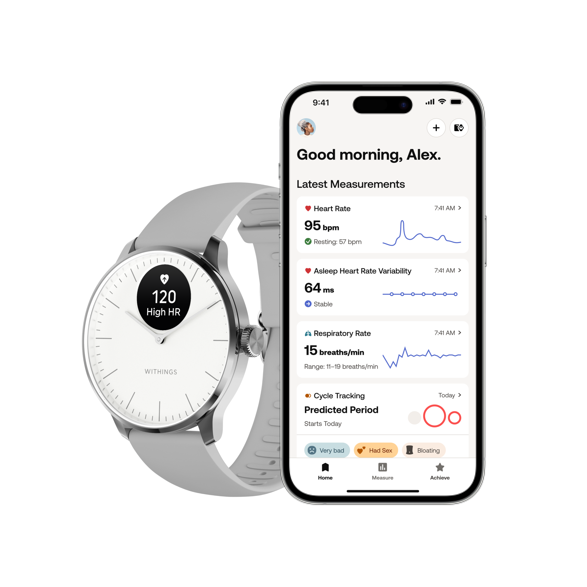 Pametni sat WITHINGS ScanWatch Light 37mm bijeli-1