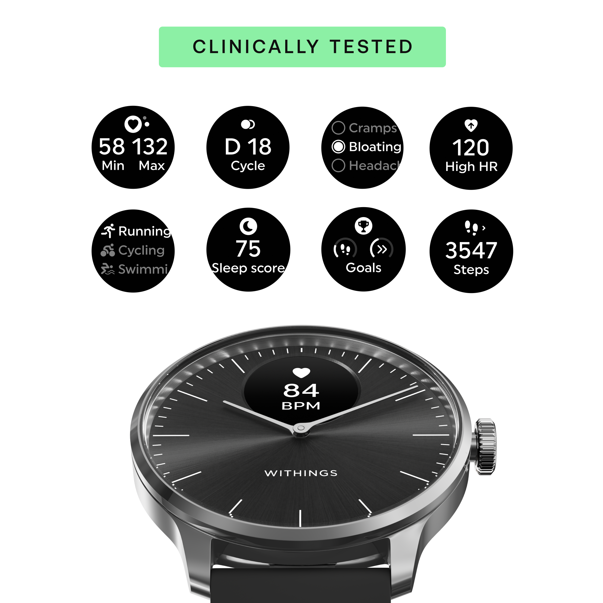 Pametni sat WITHINGS ScanWatch Light 37mm crni-2