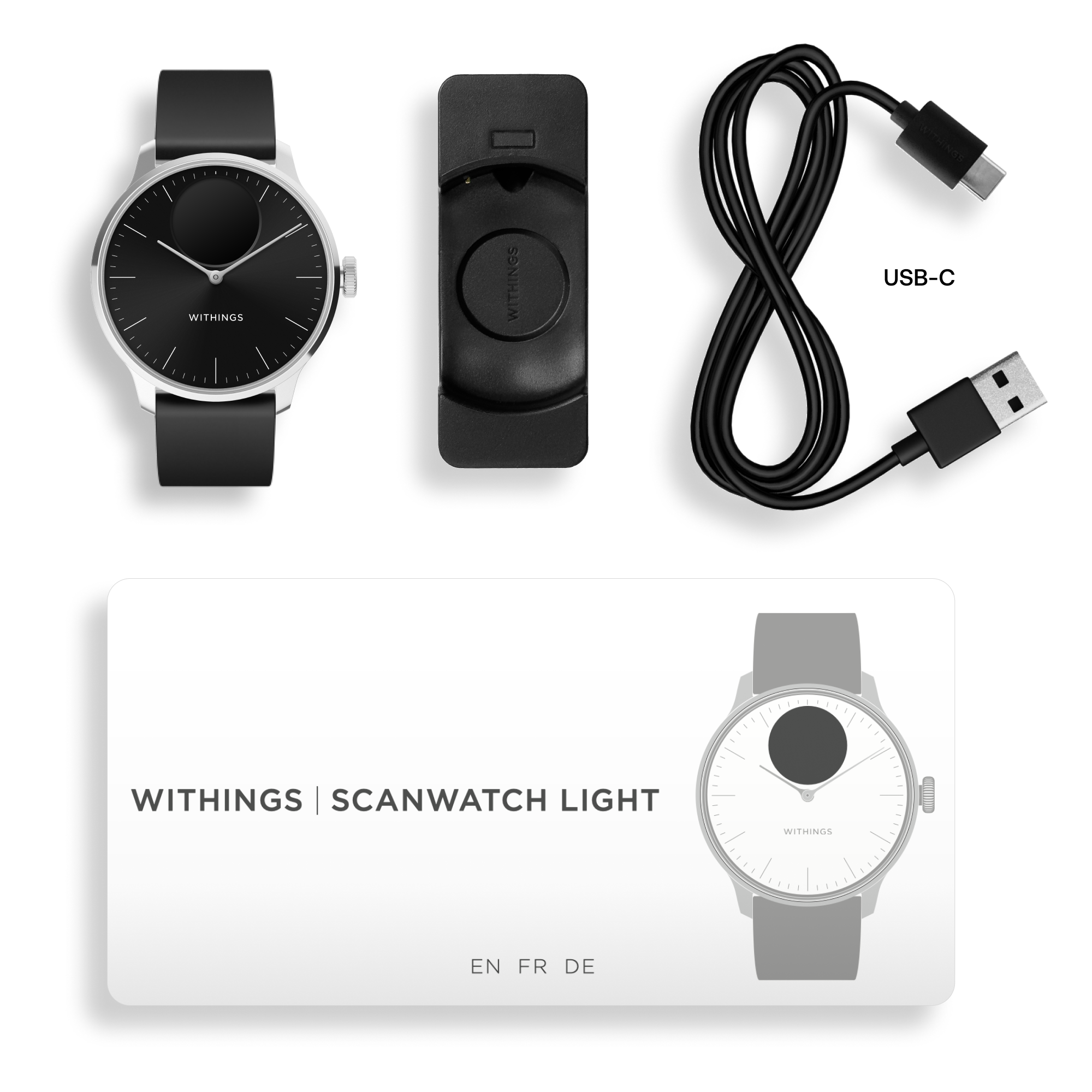 Pametni sat WITHINGS ScanWatch Light 37mm crni-5