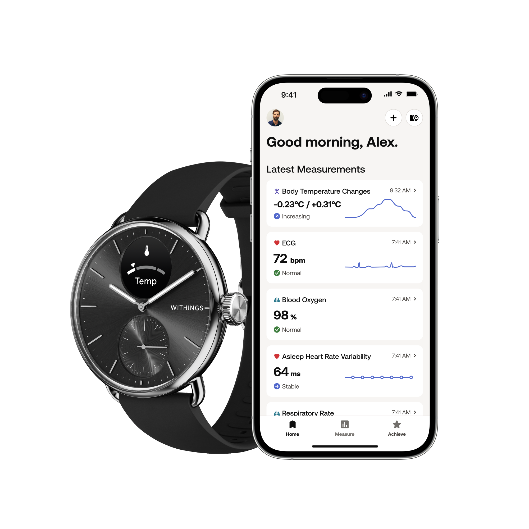 Pametni sat WITHINGS ScanWatch 2 41mm crni-1