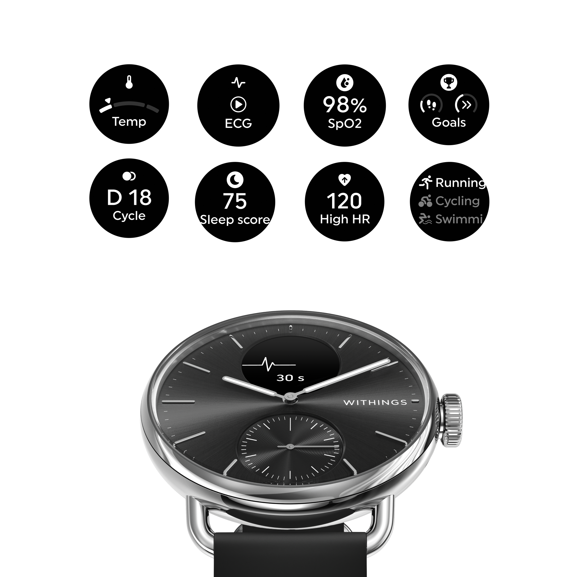 Pametni sat WITHINGS ScanWatch 2 41mm crni-5