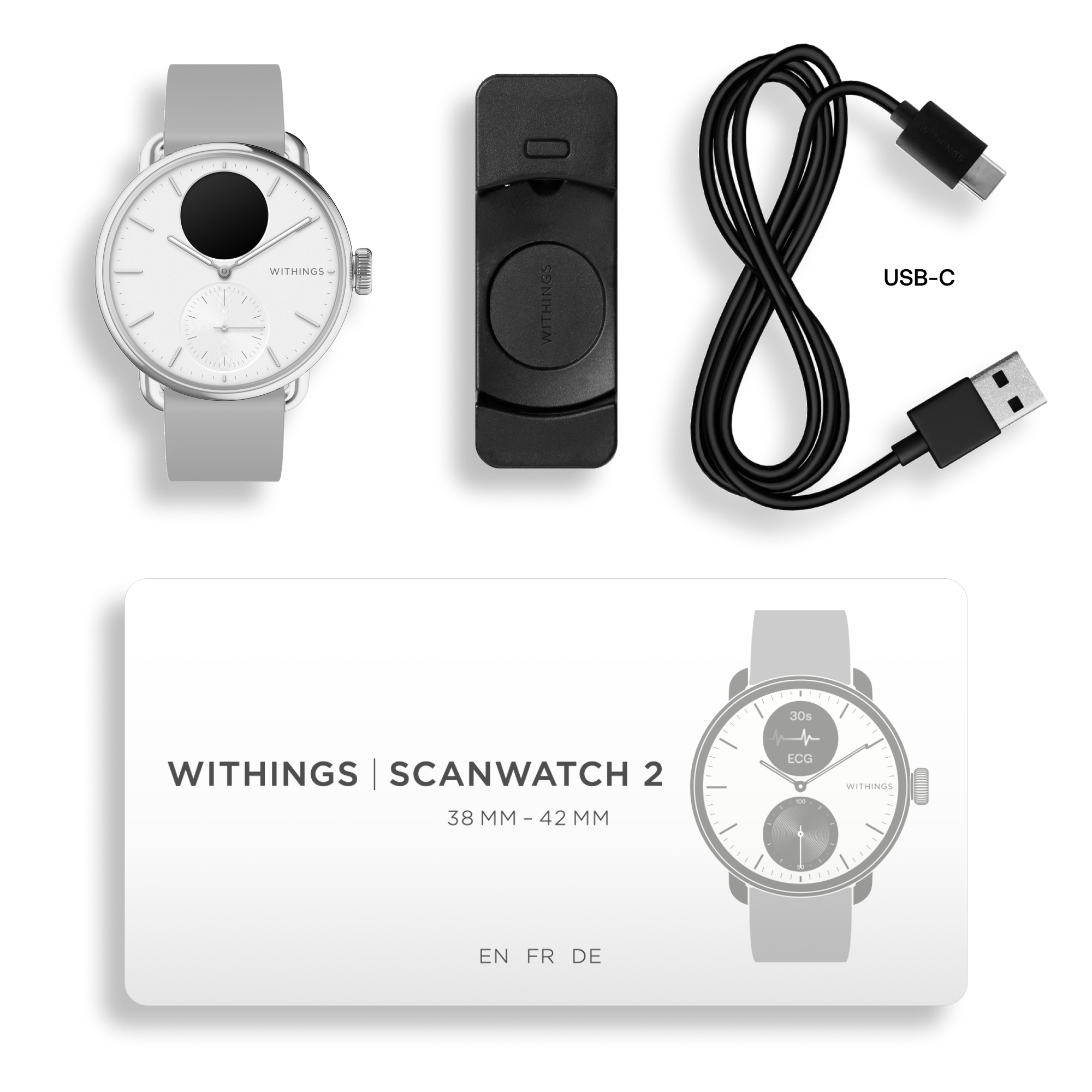 Pametni sat WITHINGS ScanWatch 2 41mm bijeli-3