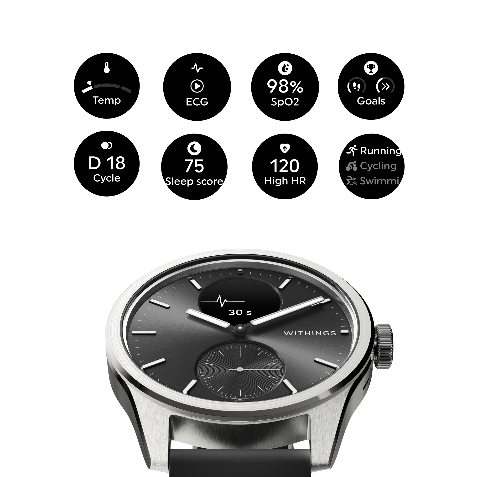 Pametni sat WITHINGS ScanWatch 2 44mm crni-9
