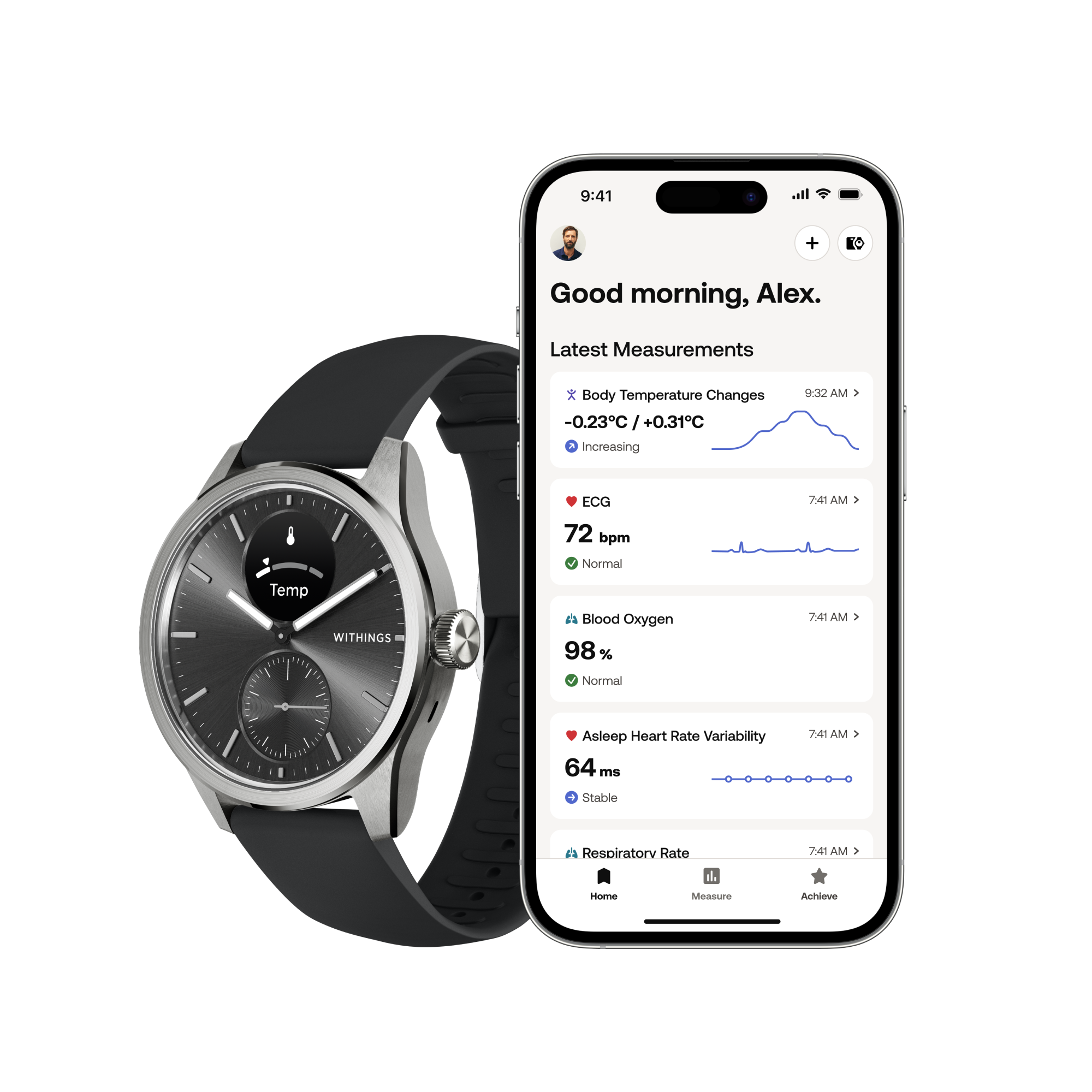 Pametni sat WITHINGS ScanWatch 2 44mm crni-6