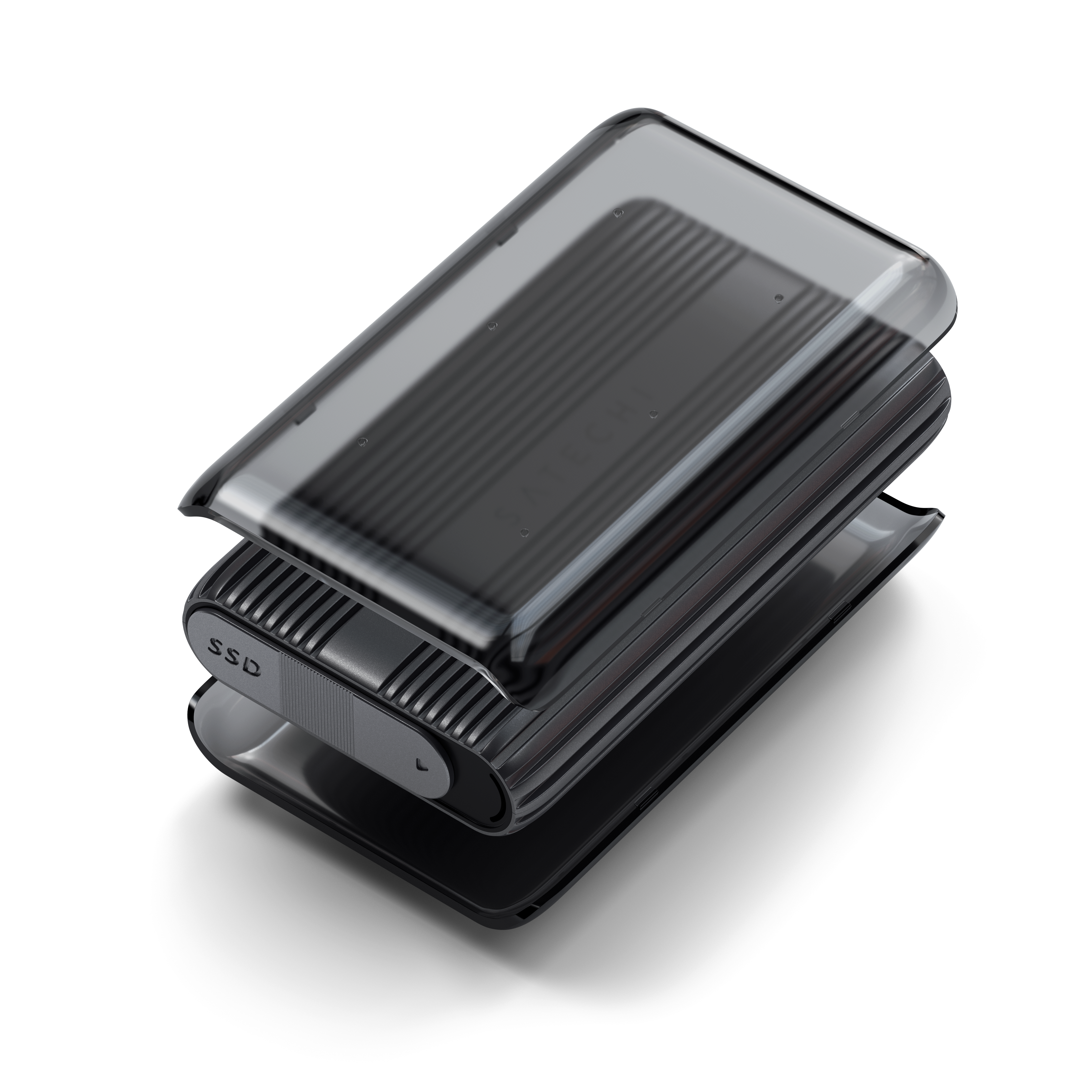 Satechi USB4 NVMe SSD Pro Enclosure (M.2 NVMe Drives 2280/2260/2242mm-16TBmax,PCI-E Gen 4x4,max bandwidth 8GB/s; reading/writing 3840MB/s ) - Grey-2