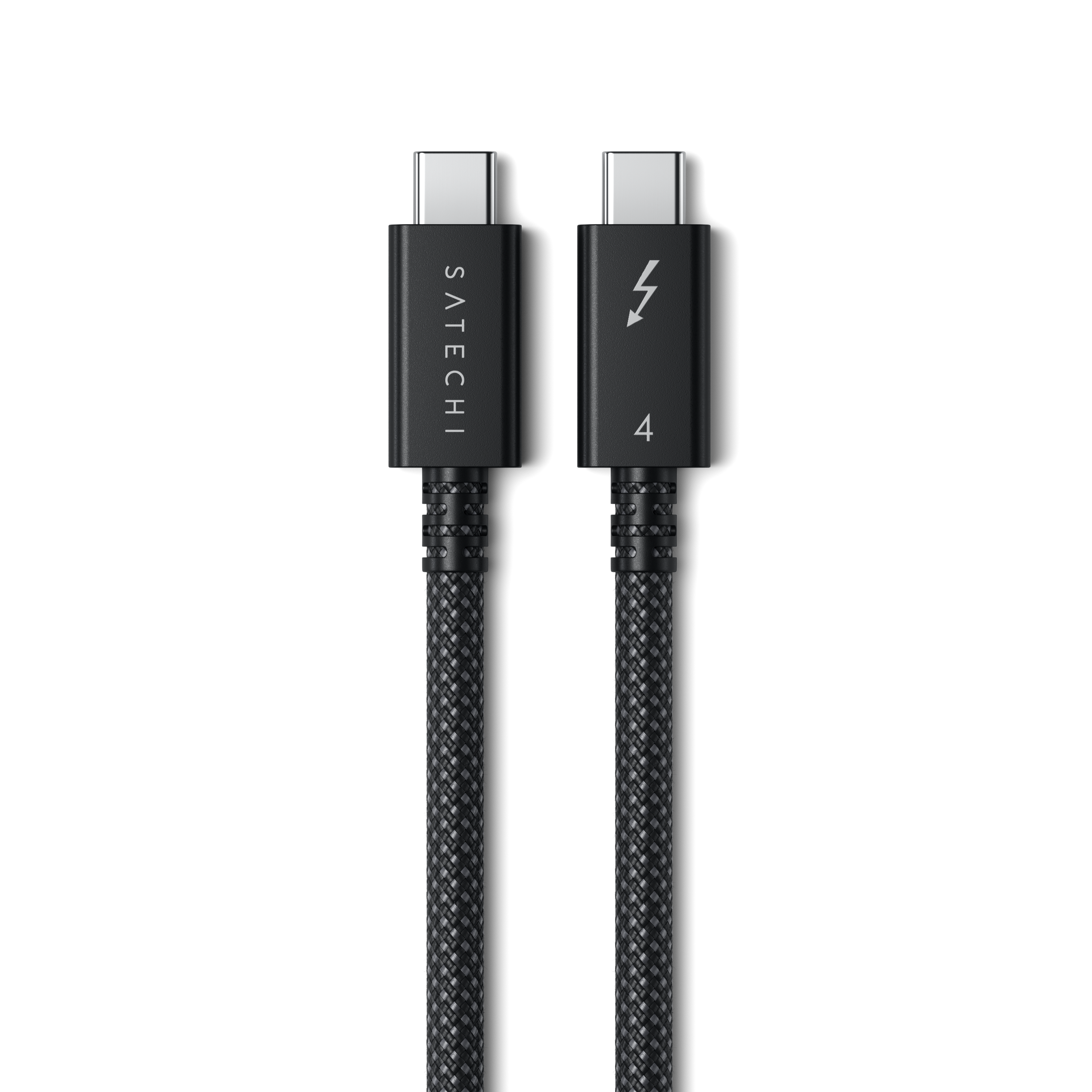 Satechi Thunderbolt 4 Pro Braided Cable 1m (PD240W,40Gpbs data,8K resolution) - crna-4