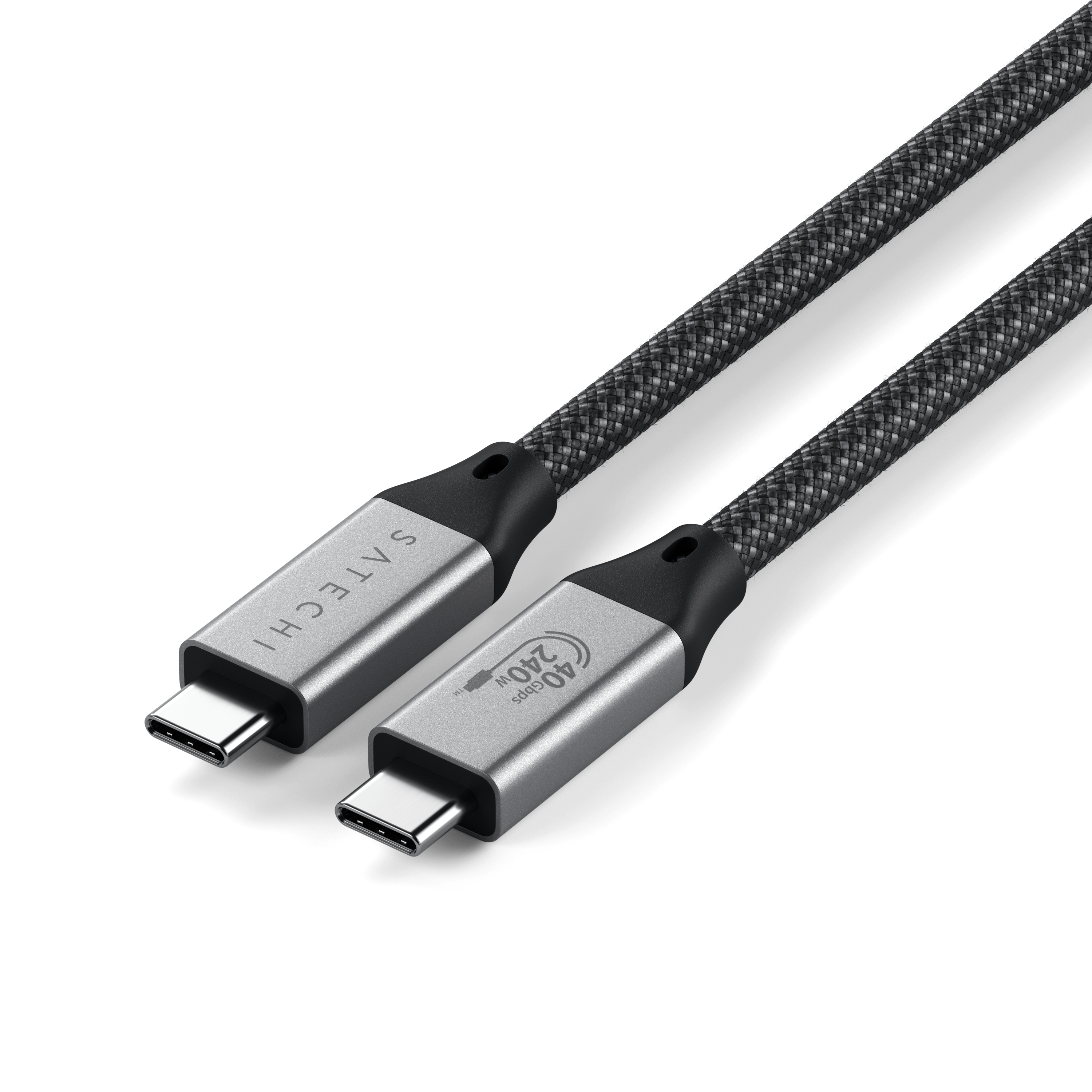 Satechi USB4 Pro Braided Cable 1.2m (PD240W,40Gbps data,8K/60Hz or 4K/120Hz) - crna-3