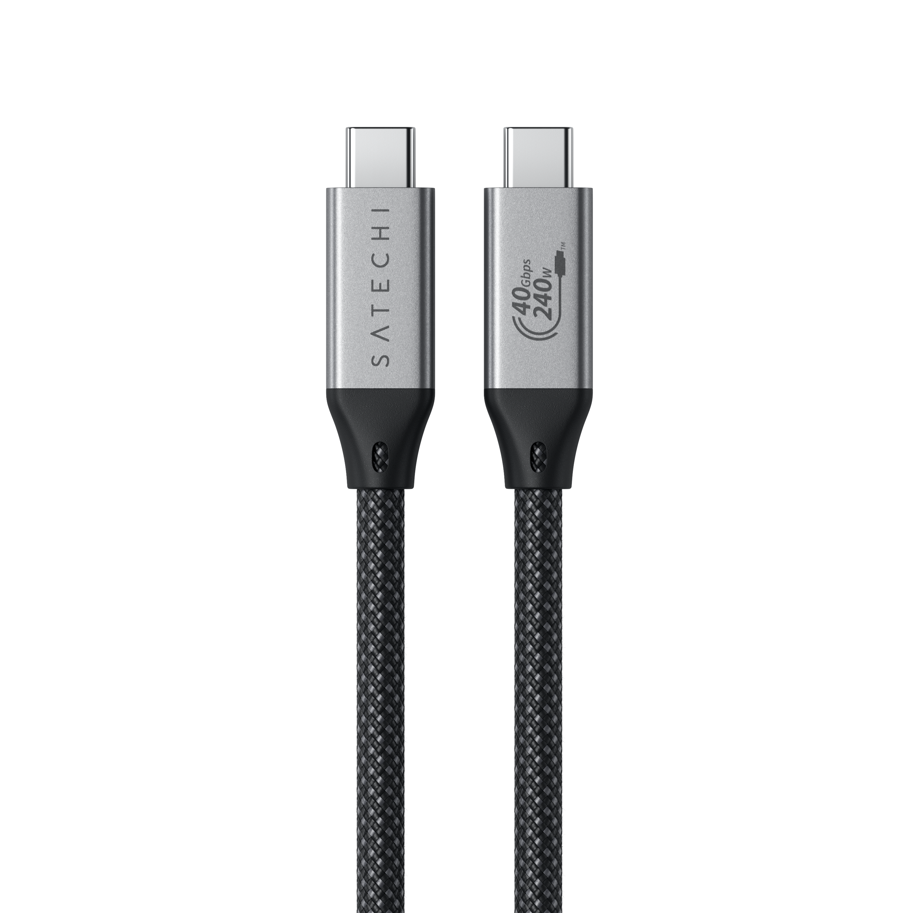 Satechi USB4 Pro Braided Cable 1.2m (PD240W,40Gbps data,8K/60Hz or 4K/120Hz) - crna-1