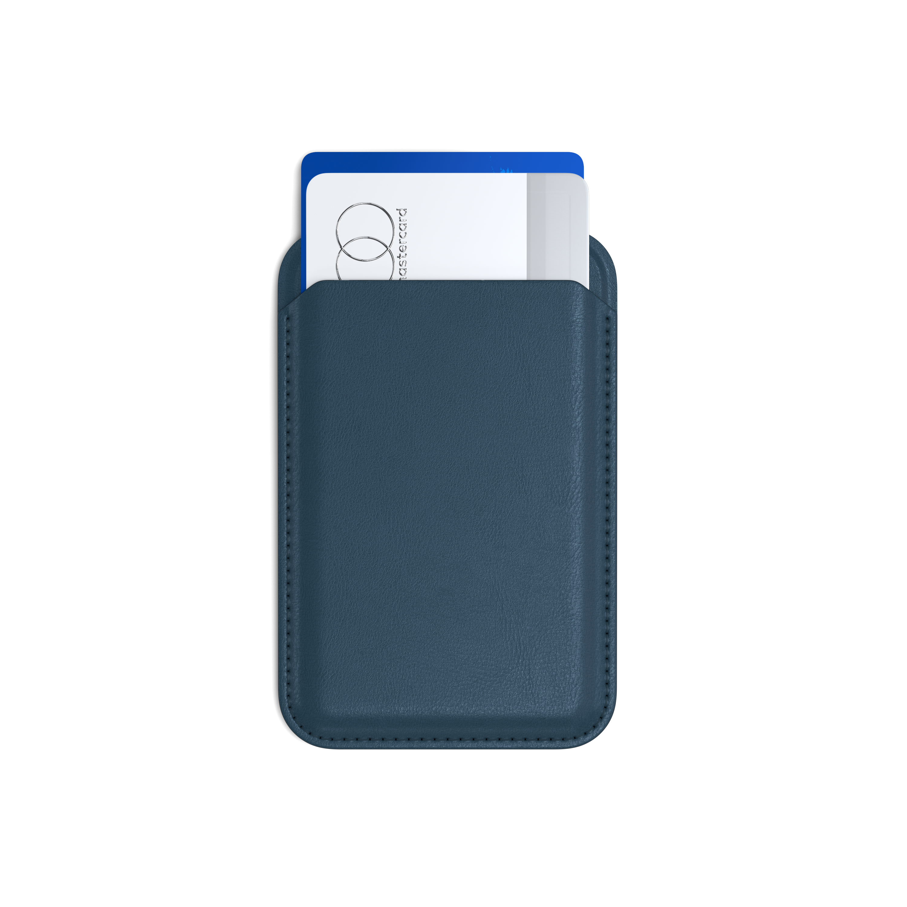 Satechi Vegan-Leather Magnetic Wallet Stand (iPhone 12/13/14/15 all models) - Dark Blue-4