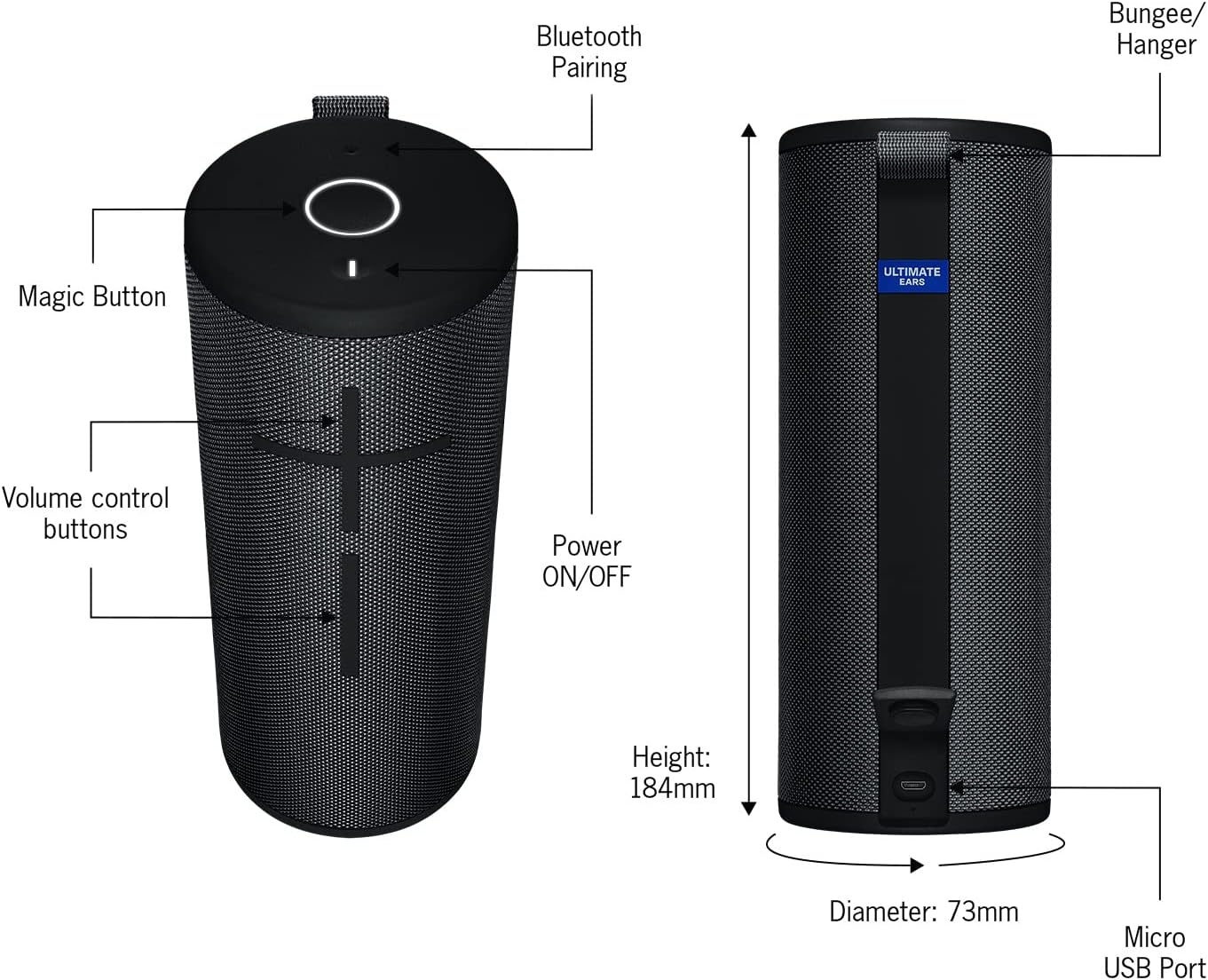 Logitech Ultimate Ears BOOM 3 Wireless Bluetooth Speaker - Night crna-8