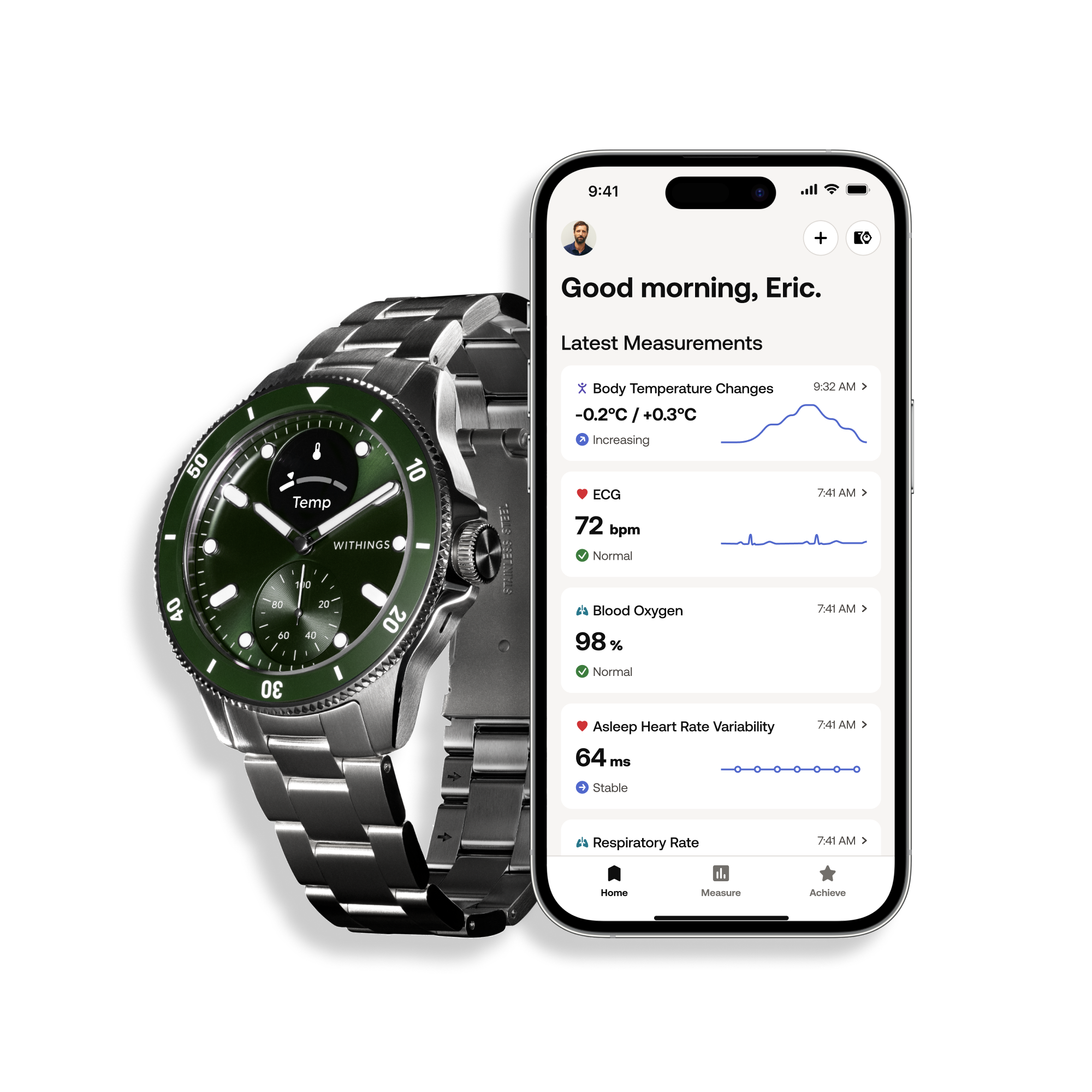 Pametni sat WITHINGS ScanWatch Nova 42mm - Green-1