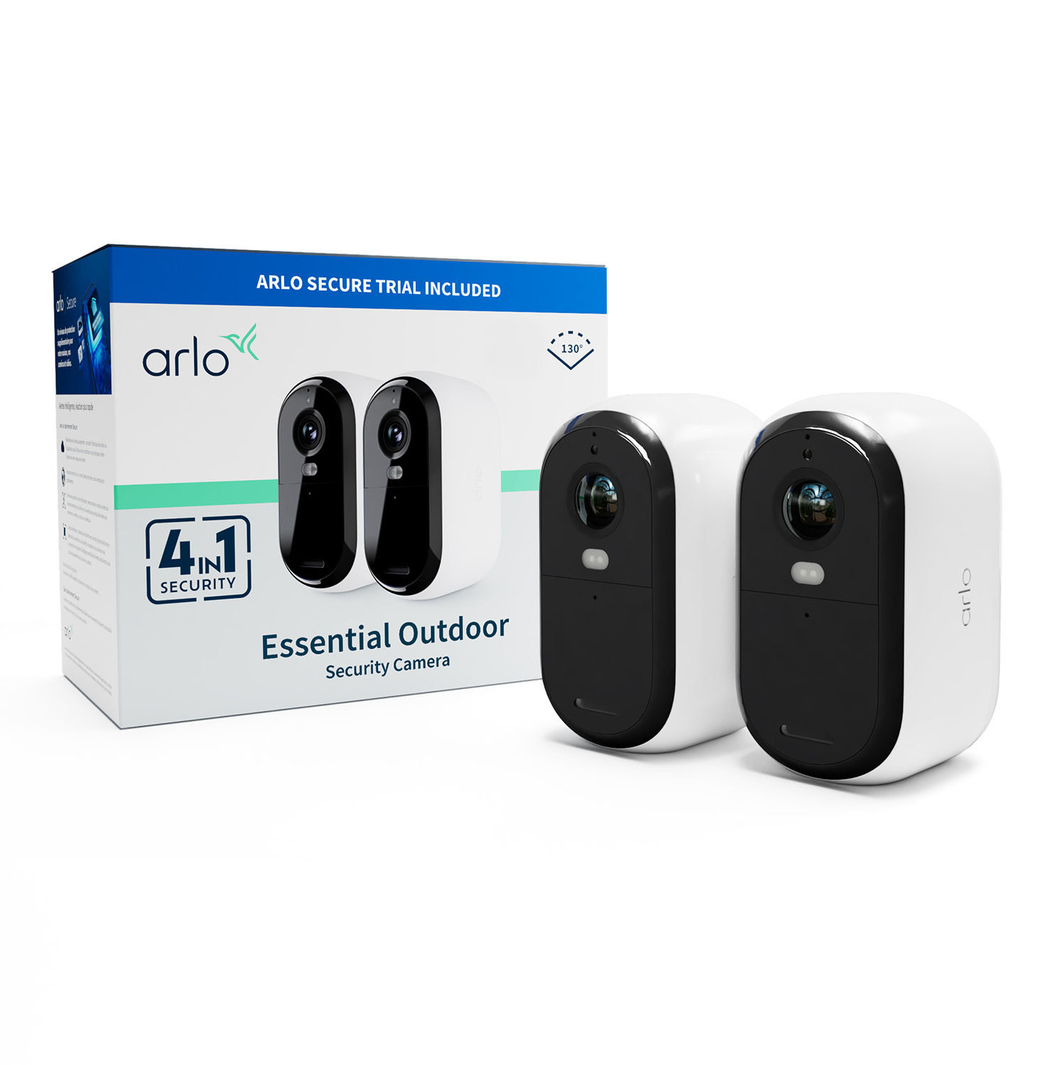 Arlo Essential (Gen.2) FHD Outdoor Security Camera - 2 Camera Kit - White-1