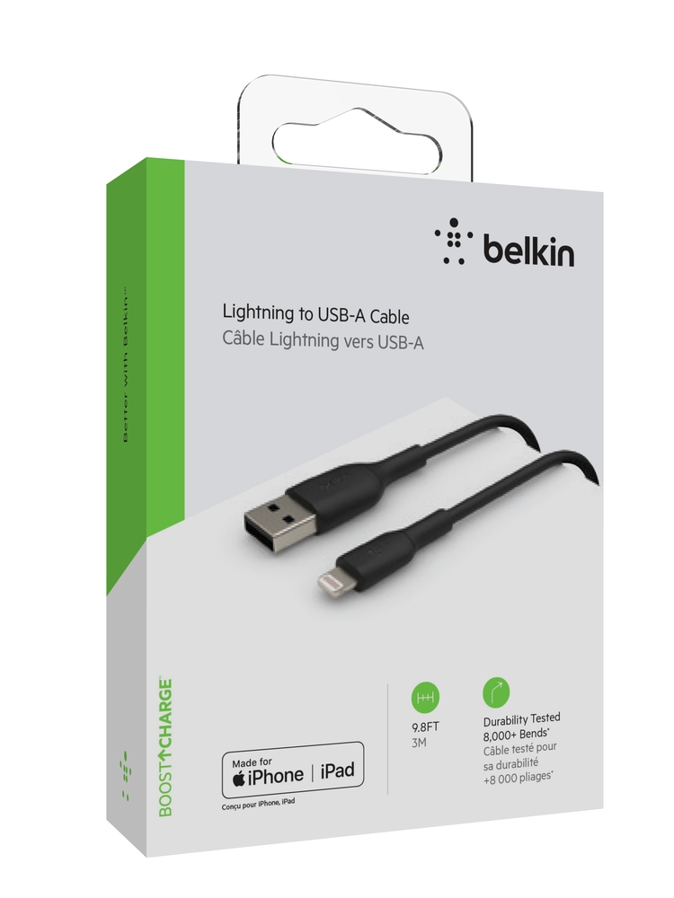 Kabel Belkin BOOST CHARGE USB-A do Lightning, PVC - 3M - crna-4