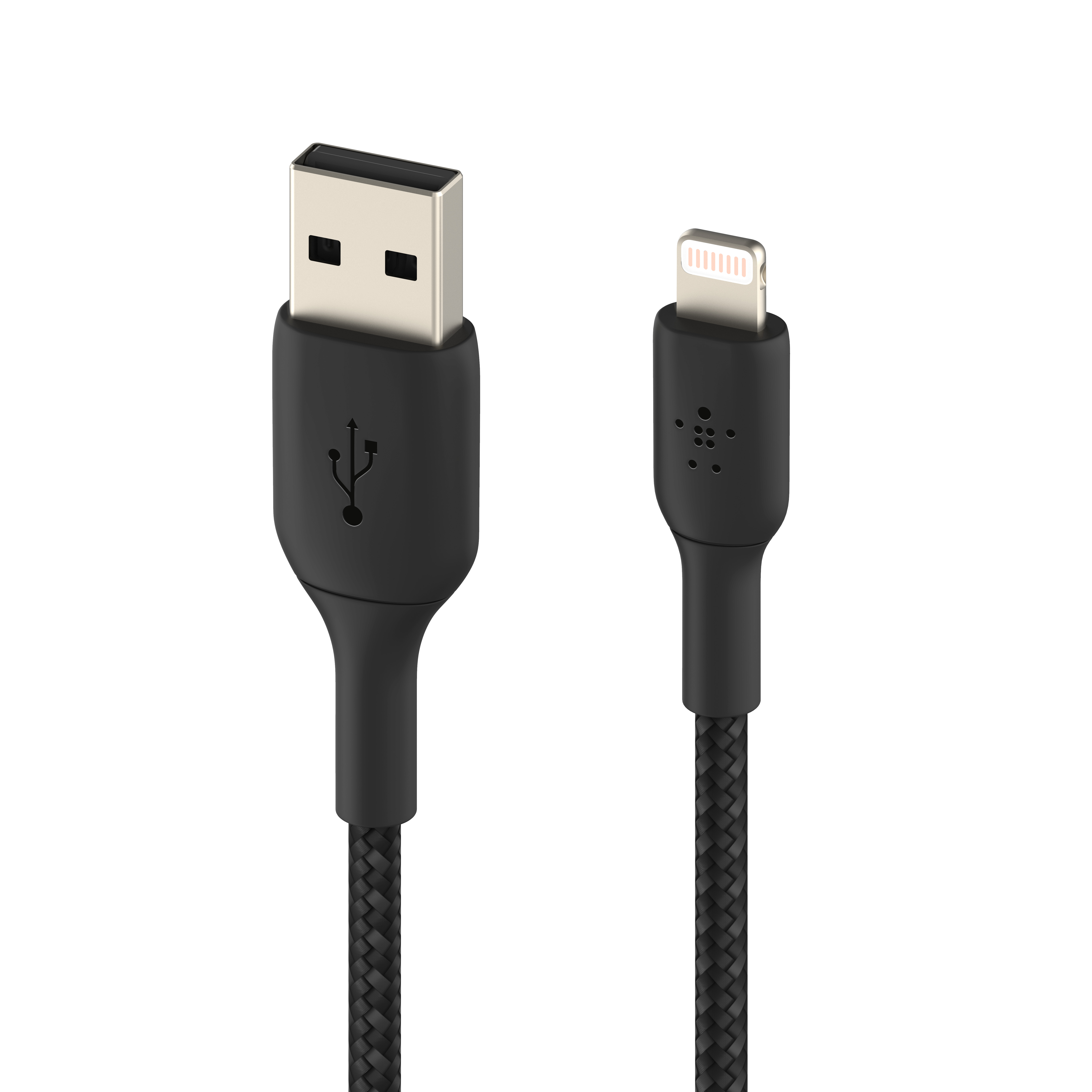 Kabel Belkin BOOST CHARGE USB-A do Lightning, pleteni - 0,15M - crna (USB-A, Lightning, 0,15M, pleteni)