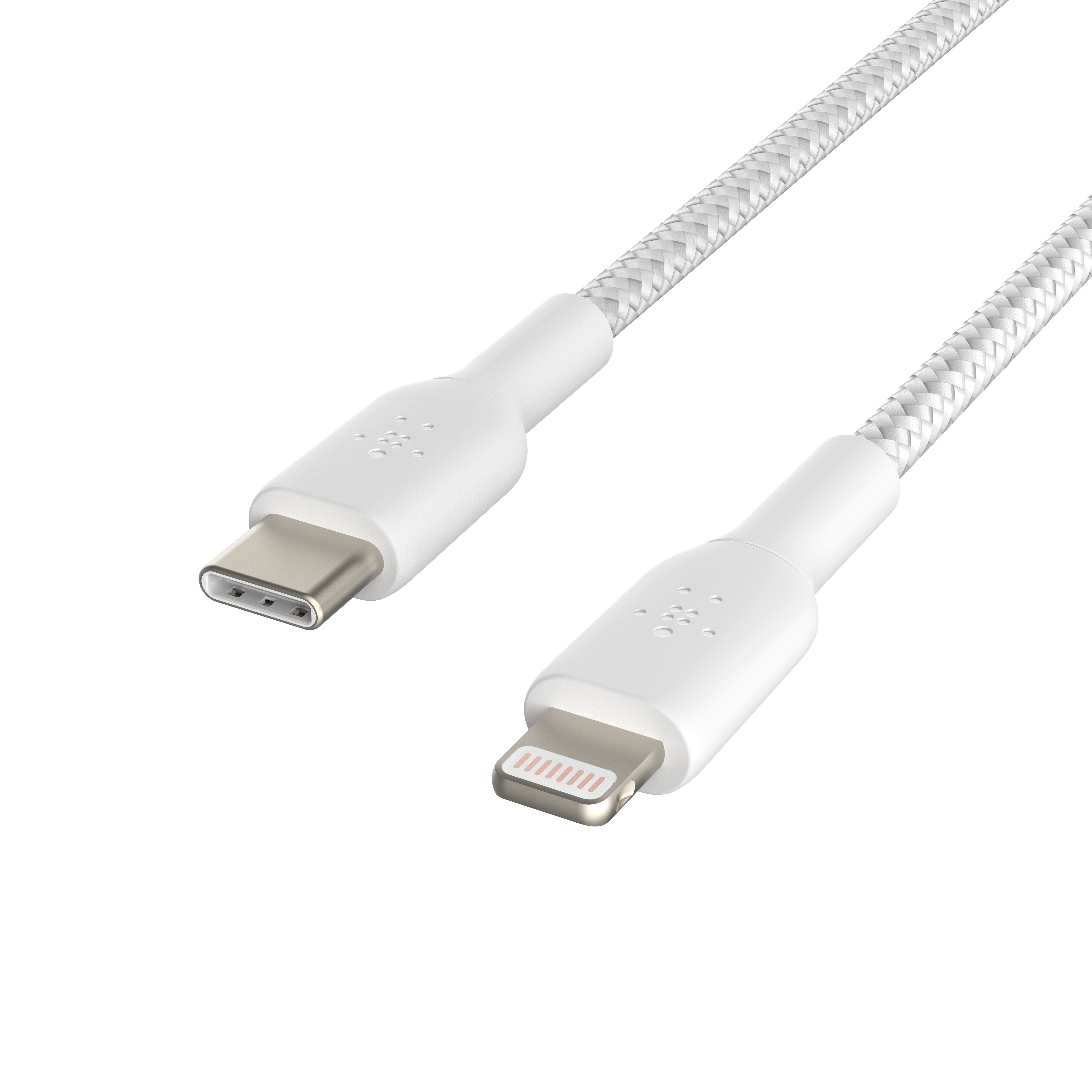 Belkin BOOST CHARGE USB-C to Lightning Cable, Braided - 1M - White-2