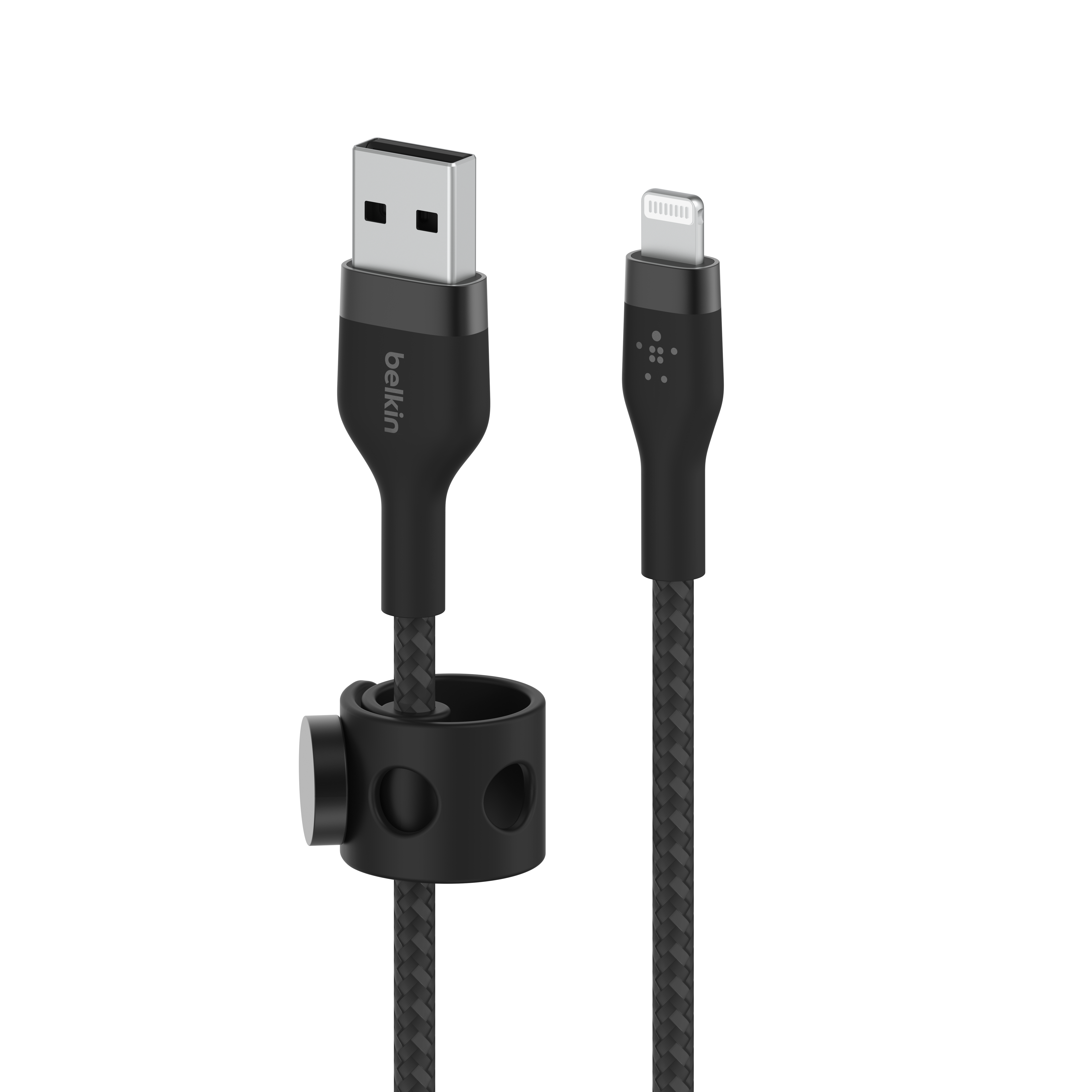 Kabel Belkin BOOST CHARGE PRO Flex USB-A to LTG, Braided Silicone Cable - 1M (crna, silikonska oplata, pletena)-0