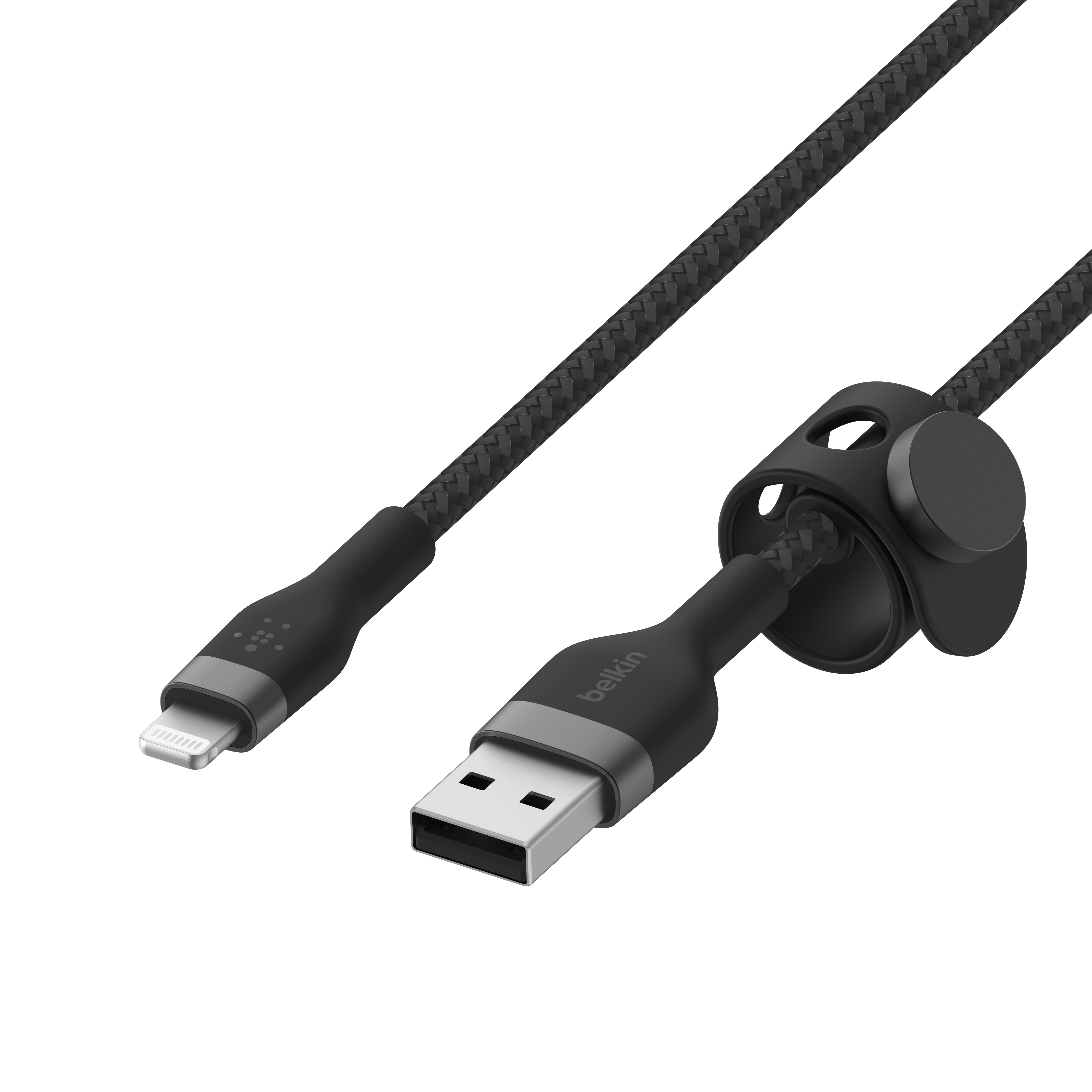 Kabel Belkin BOOST CHARGE PRO Flex USB-A to LTG, Braided Silicone Cable - 1M (crna, silikonska oplata, pletena)-1
