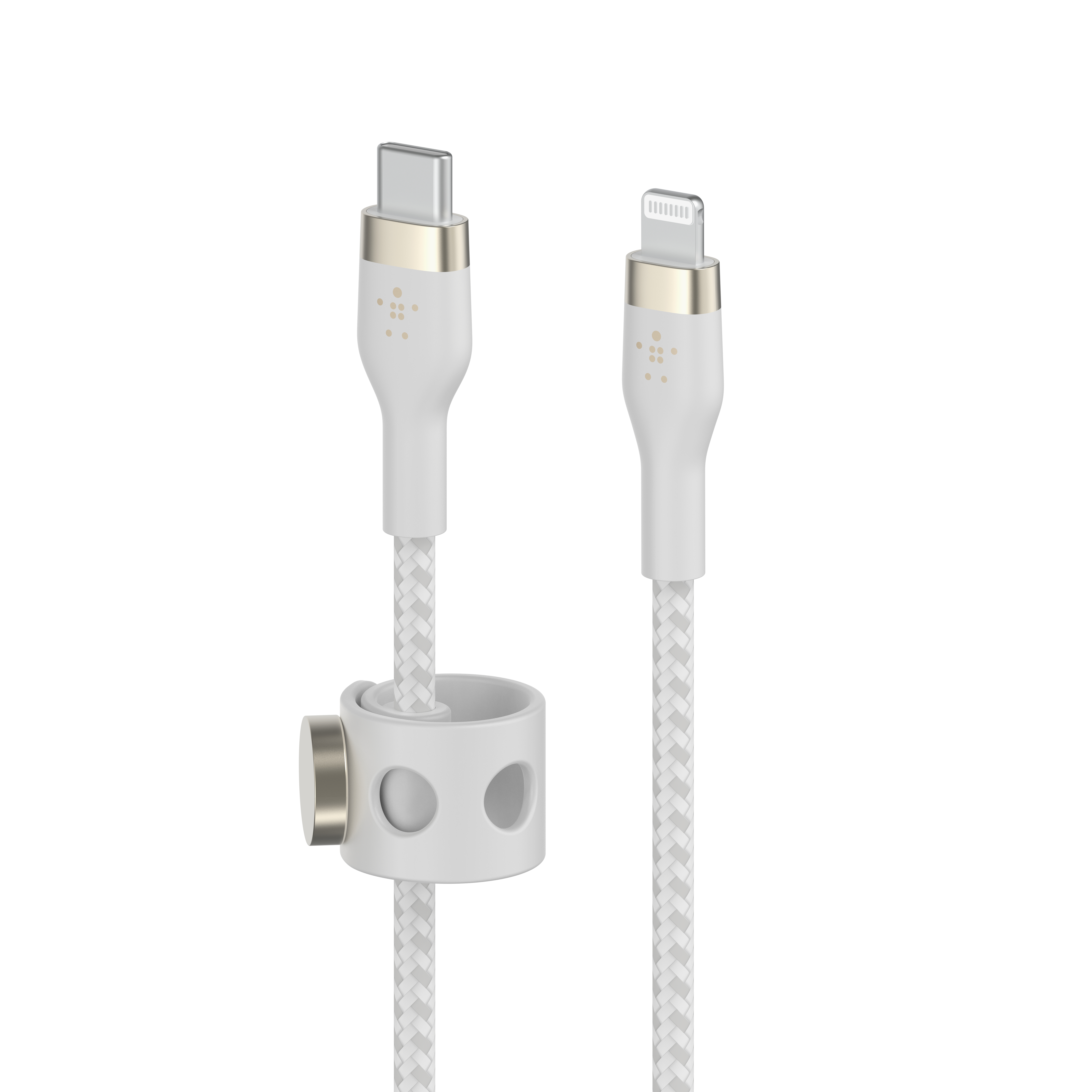 Kabel Belkin BOOST CHARGE PRO Flex USB-C do LTG, pleteni silikonski kabel - 2M - Bijeli