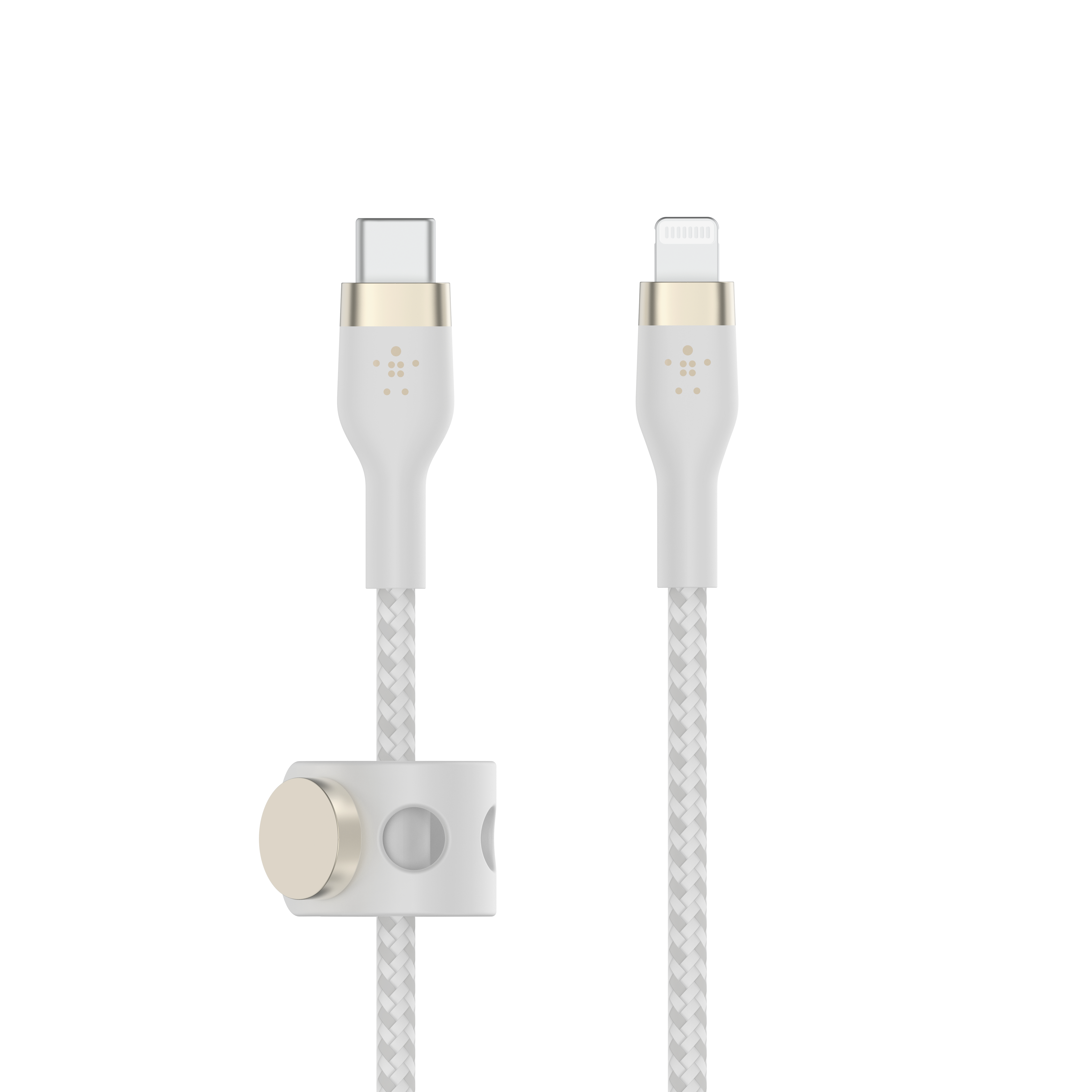 Kabel Belkin BOOST CHARGE PRO Flex USB-C do LTG, pleteni silikonski kabel - 2M - Bijeli-1