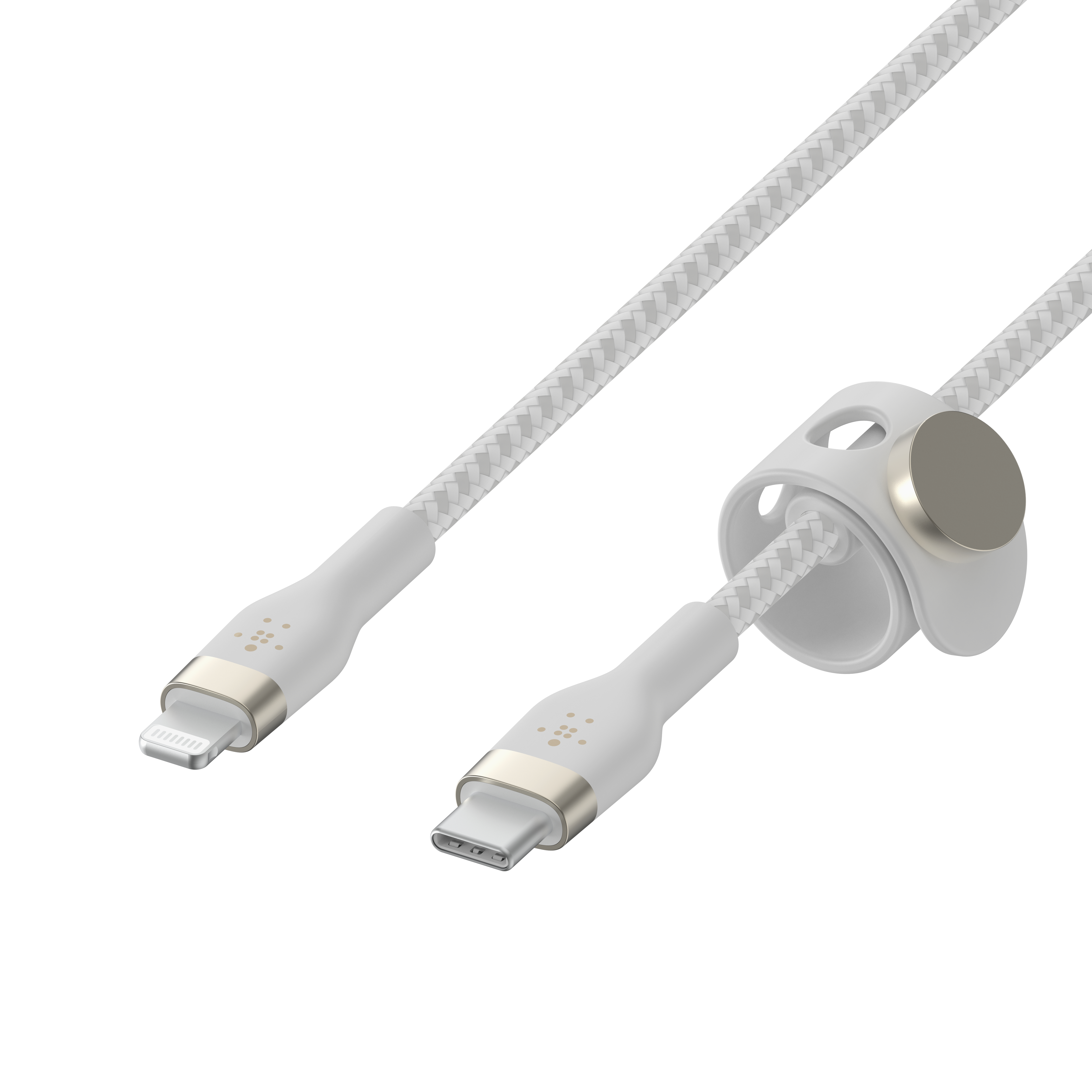 Kabel Belkin BOOST CHARGE PRO Flex USB-C do LTG, pleteni silikonski kabel - 2M - Bijeli-3