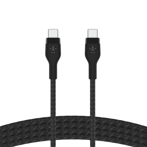 Belkin BOOST CHARGE PRO Flex USB-C to USB-C 2.0, Braided Silicone Cable - 1M - White-7