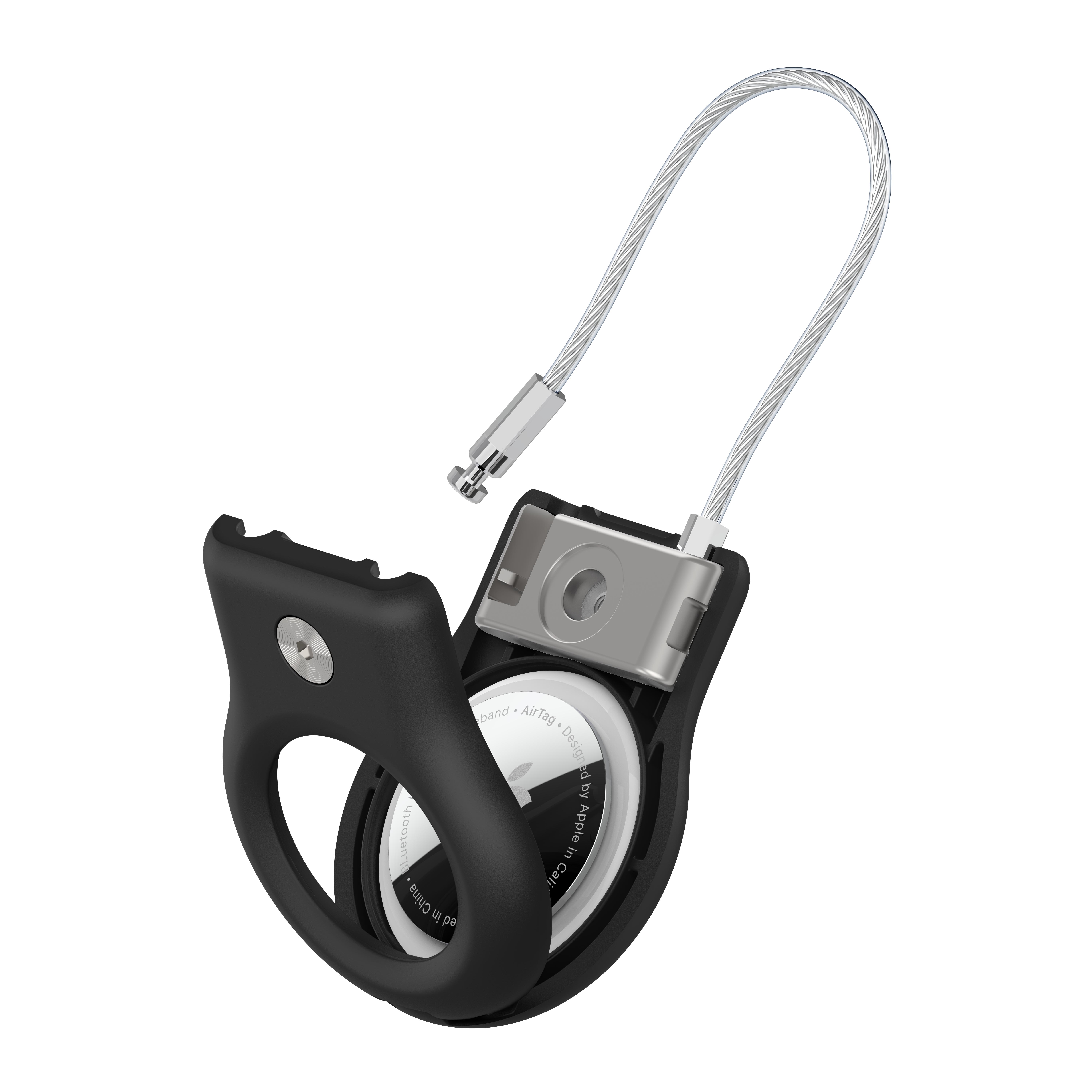 Belkin Secure Holder w Wire Cable - Airtag - Black-2