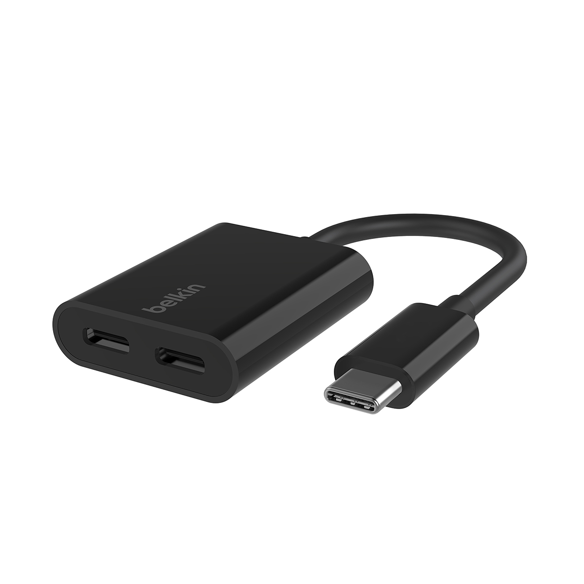 Belkin ROCKSTAR Dual USB-C Audio + Charge Adapter - crna-0