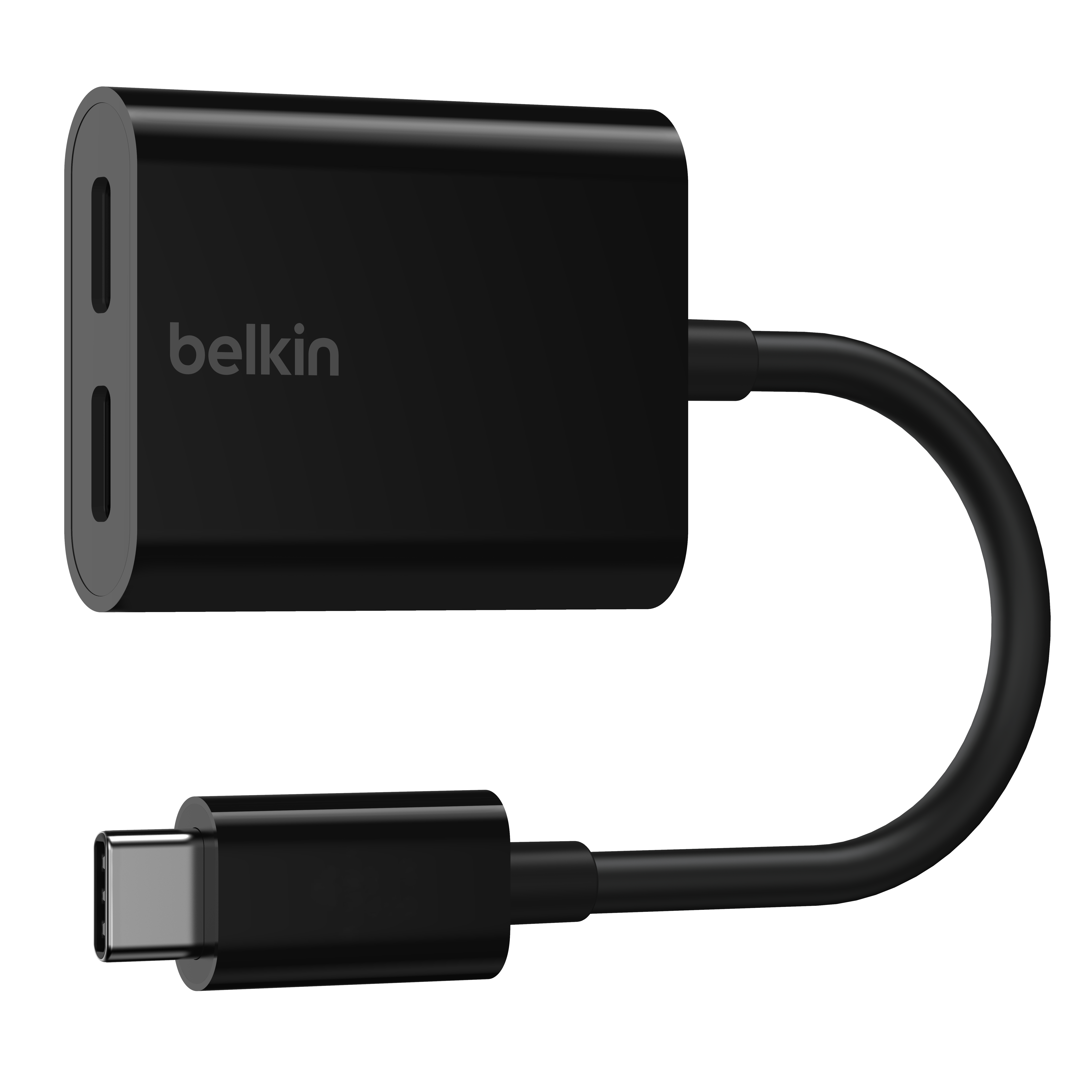 Belkin ROCKSTAR Dual USB-C Audio + Charge Adapter - crna-7