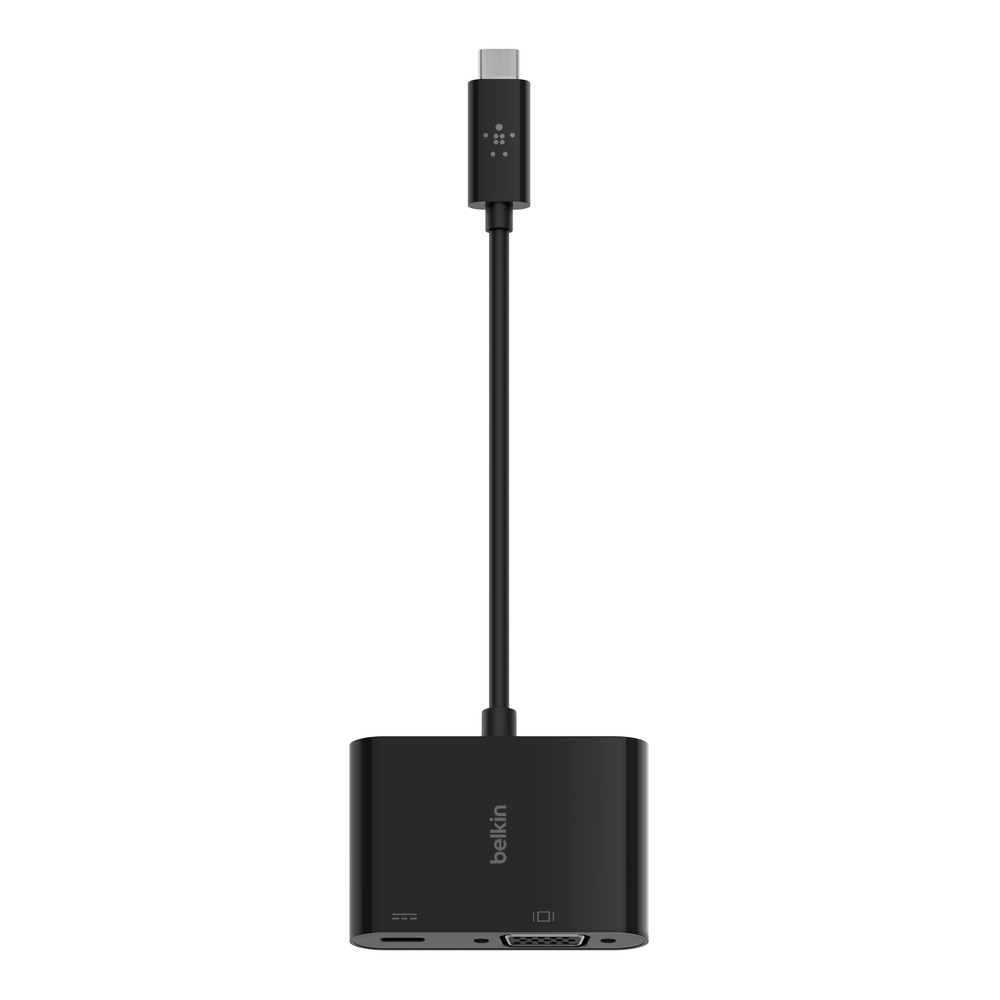 Adapter Belkin USB-C na VGA + Punjač (60W PD) - crna-1