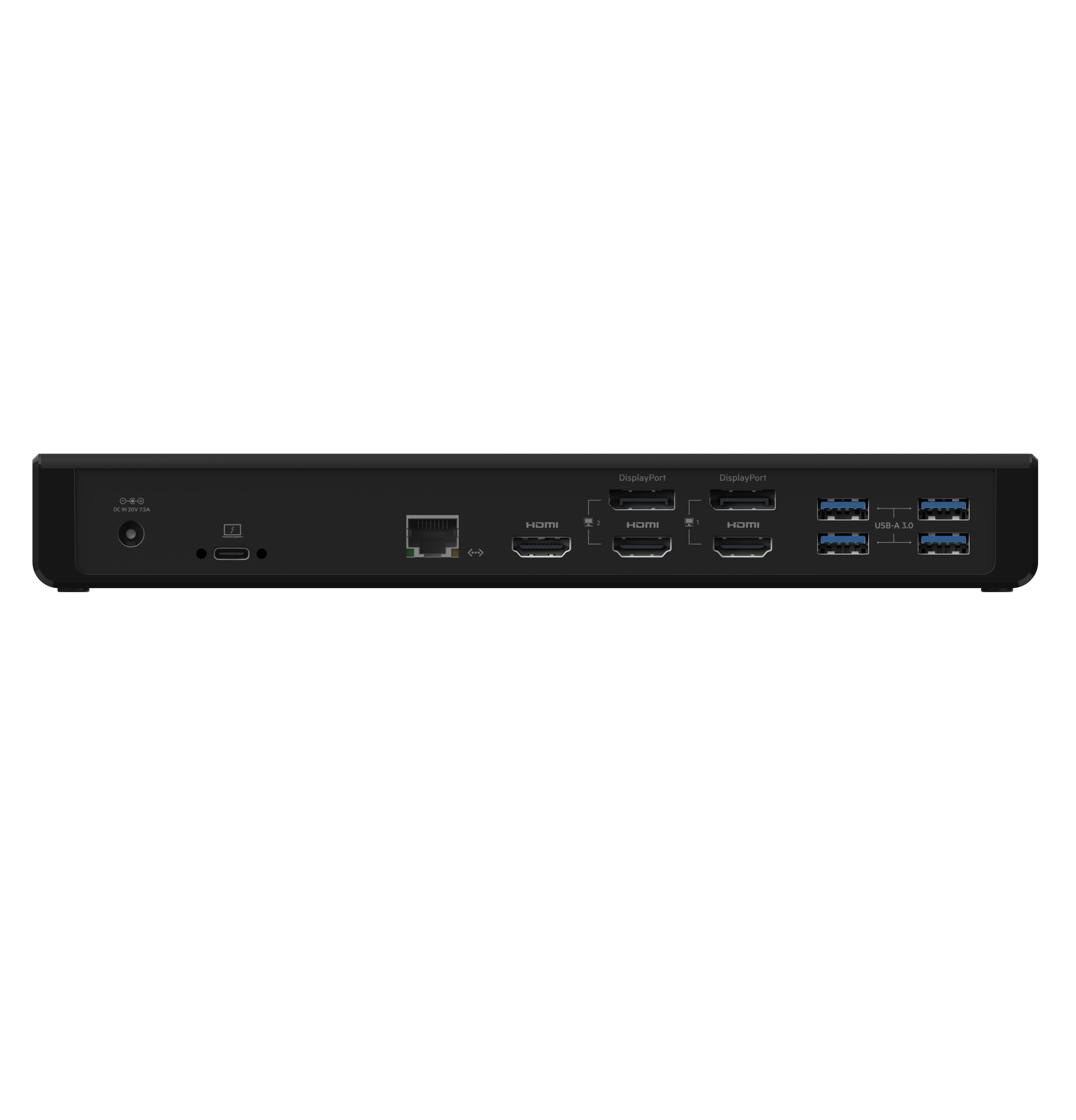 Belkin CONNECT USB C Display Link Dock, Triple display support up to 4K, HDMI, DP, USB C, USB A, GbE, Audio, PD 85w, Mac/PC/Chrome compatible - crna-2