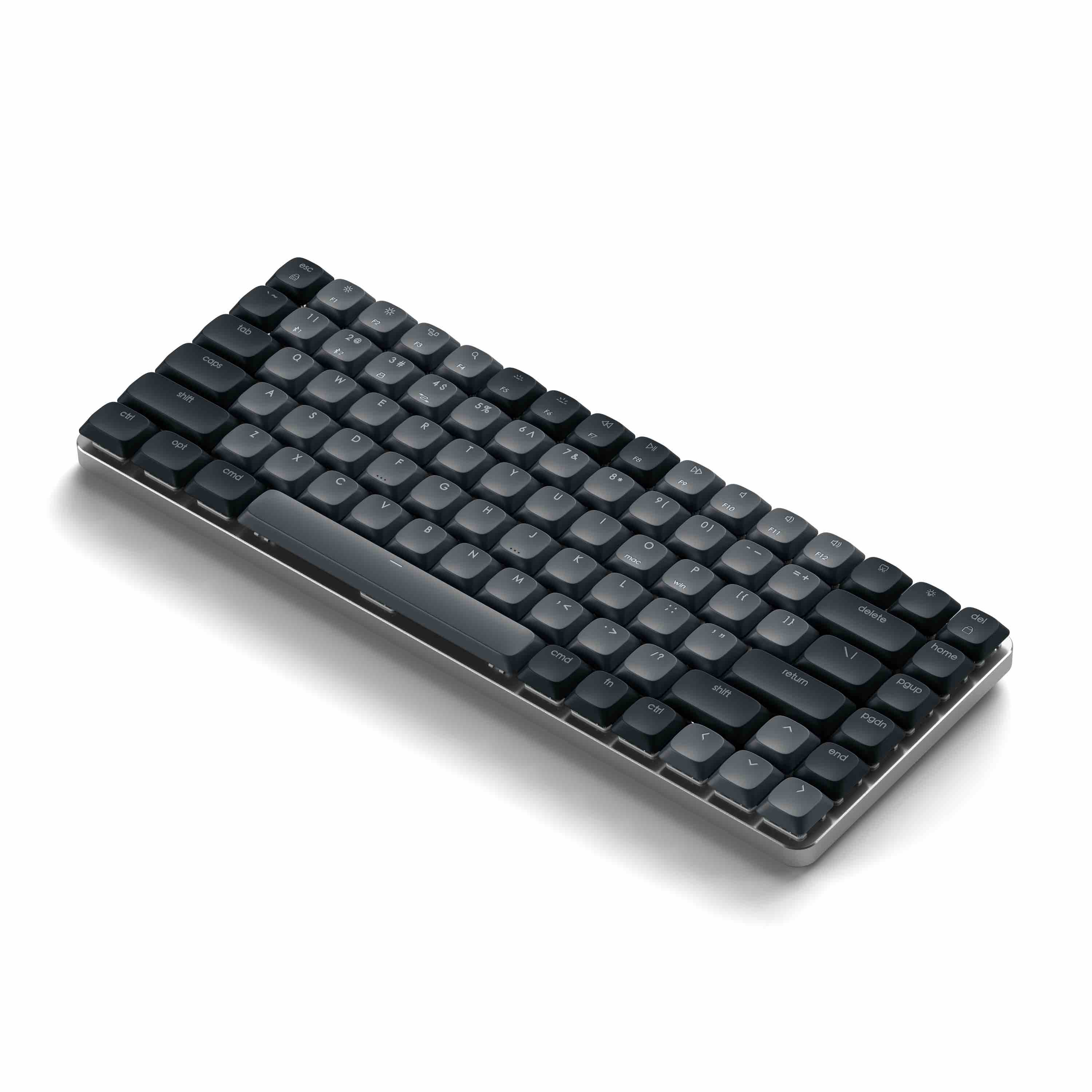 Satechi SM1 Slim Mechanical Backlit Bluetooth Keyboard (Windows Keycaps - Windows, Left Alt, Right Alt 2.4GHz USB Receiver) - Black