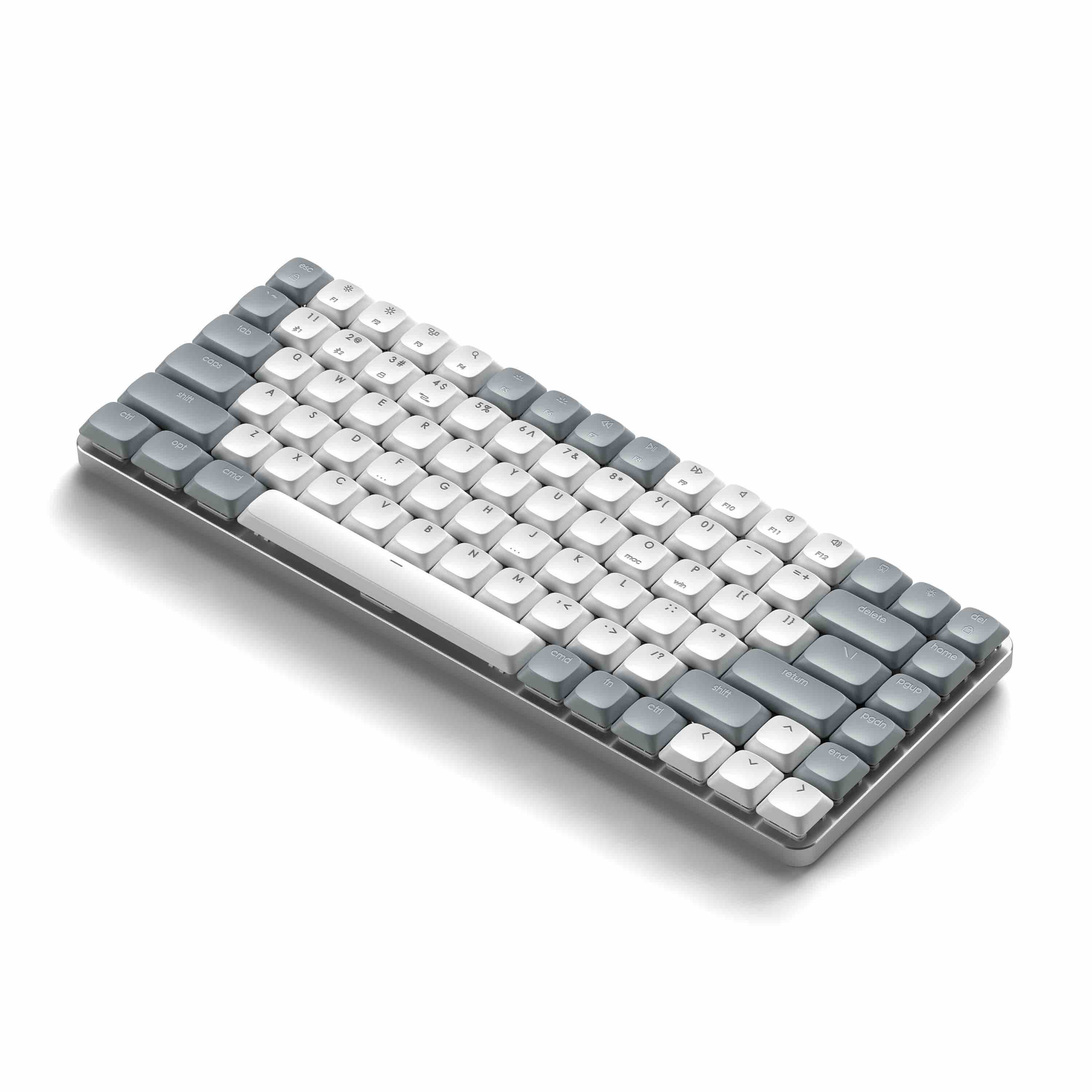 Satechi SM1 Slim Mechanical Backlit Bluetooth Keyboard (Windows Keycaps - Windows, Left Alt, Right Alt 2.4GHz USB Receiver) - Grey/White-0