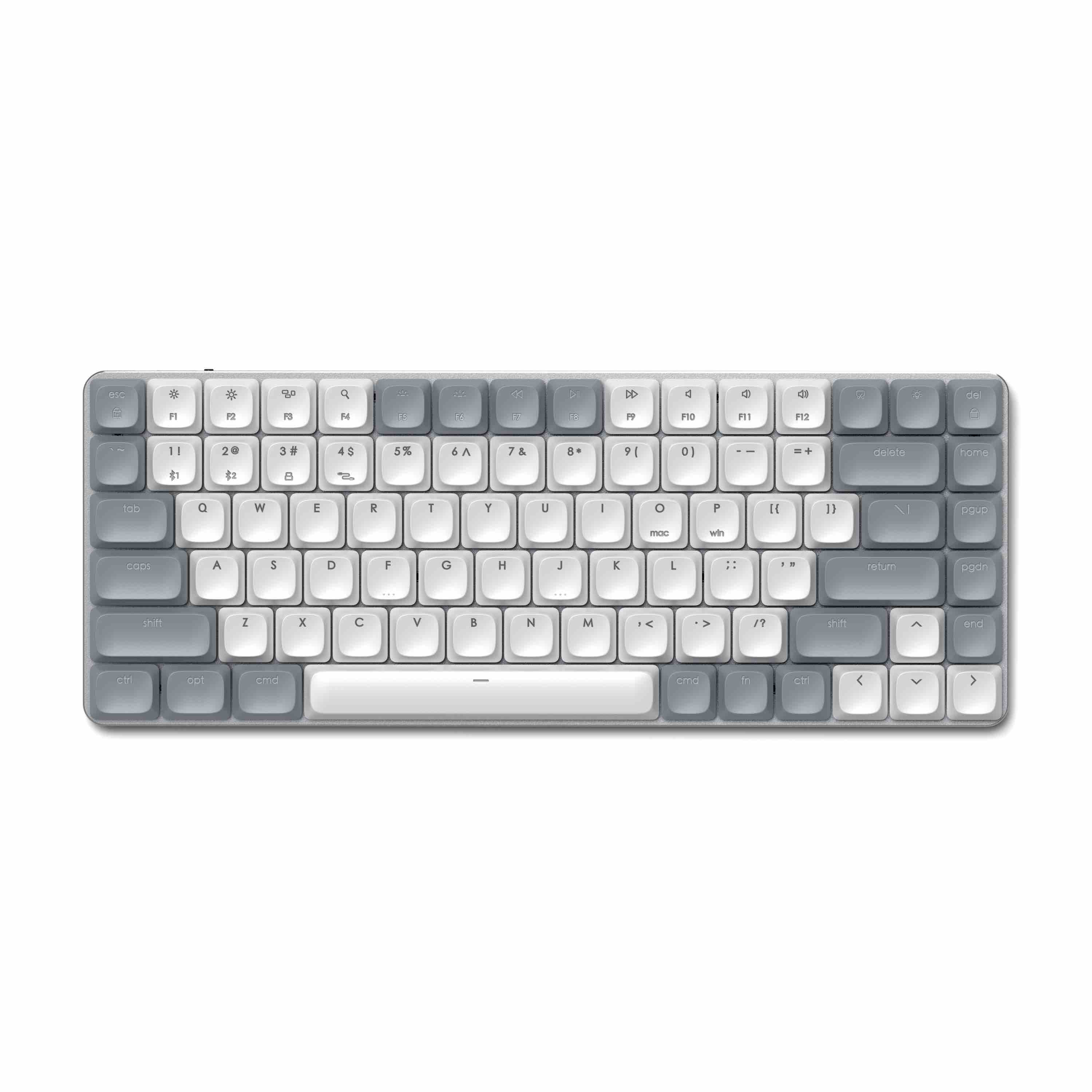 Satechi SM1 Slim Mechanical Backlit Bluetooth Keyboard (Windows Keycaps - Windows, Left Alt, Right Alt 2.4GHz USB Receiver) - Grey/White-2