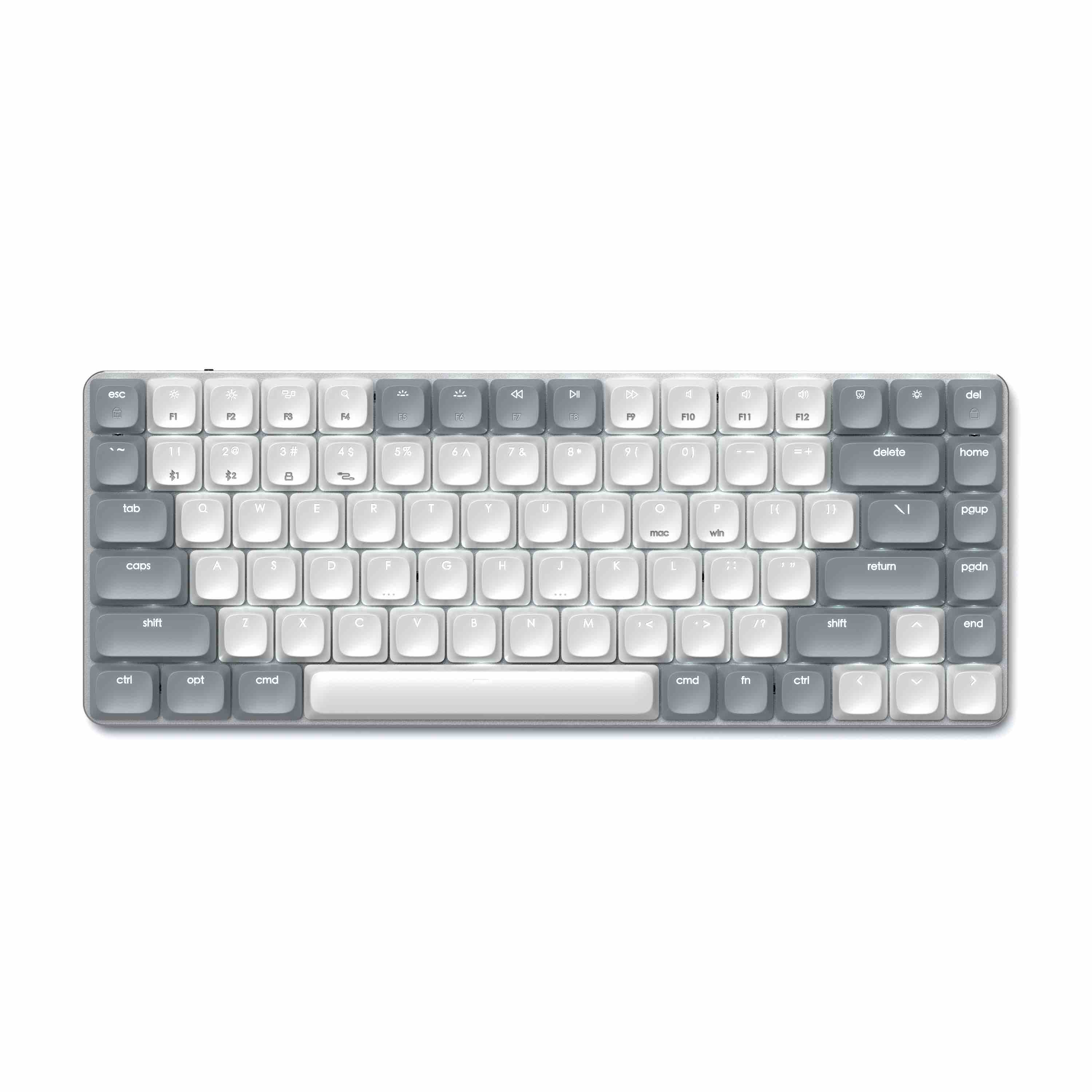 Satechi SM1 Slim Mechanical Backlit Bluetooth Keyboard (Windows Keycaps - Windows, Left Alt, Right Alt 2.4GHz USB Receiver) - Grey/White-5