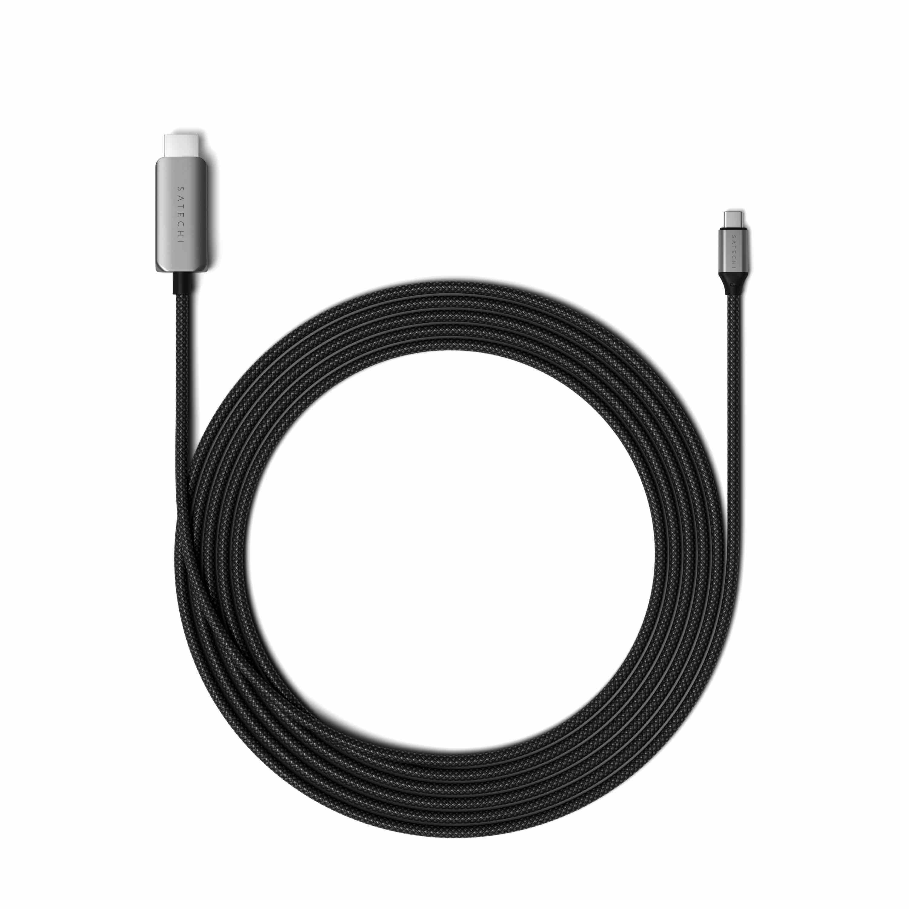Satechi USB-C To HDMI 2.1 8K Cable (Mac Devices up to 4K/60Hz, 8K/60Hz, 4K 60Hz/120Hz, 2K/ 40Hz, 1080P/500Hz, Dynamic HDR10+ HDCP 1.4 & HDCP 2.3) - Space Grey-5