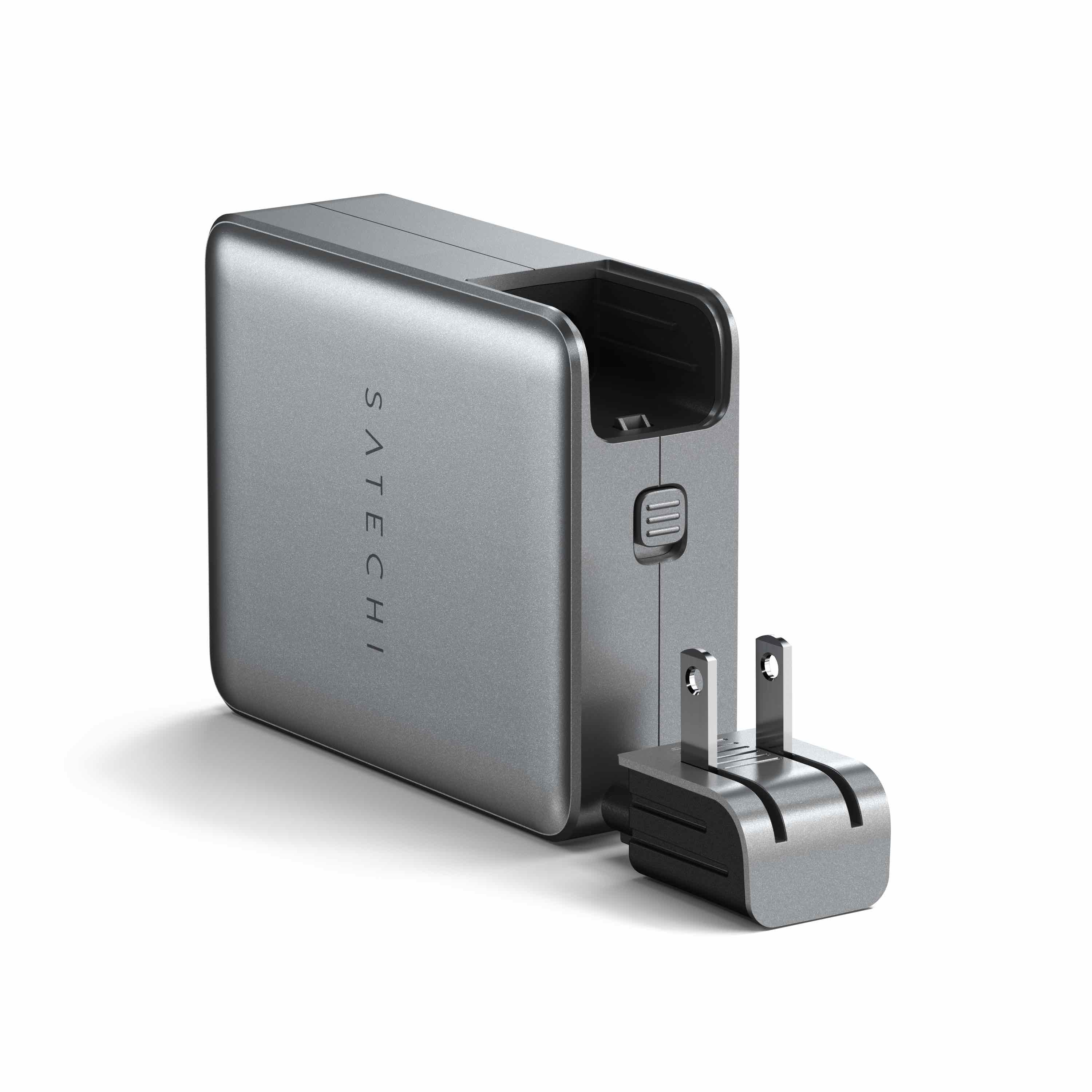 Punjač SATECHI Travel Charger 145W USB-C 4-Port (4x USB-C PD, UK-EU-AU-US adapter & mrežasta torbica uključeni) - Space Grey-6