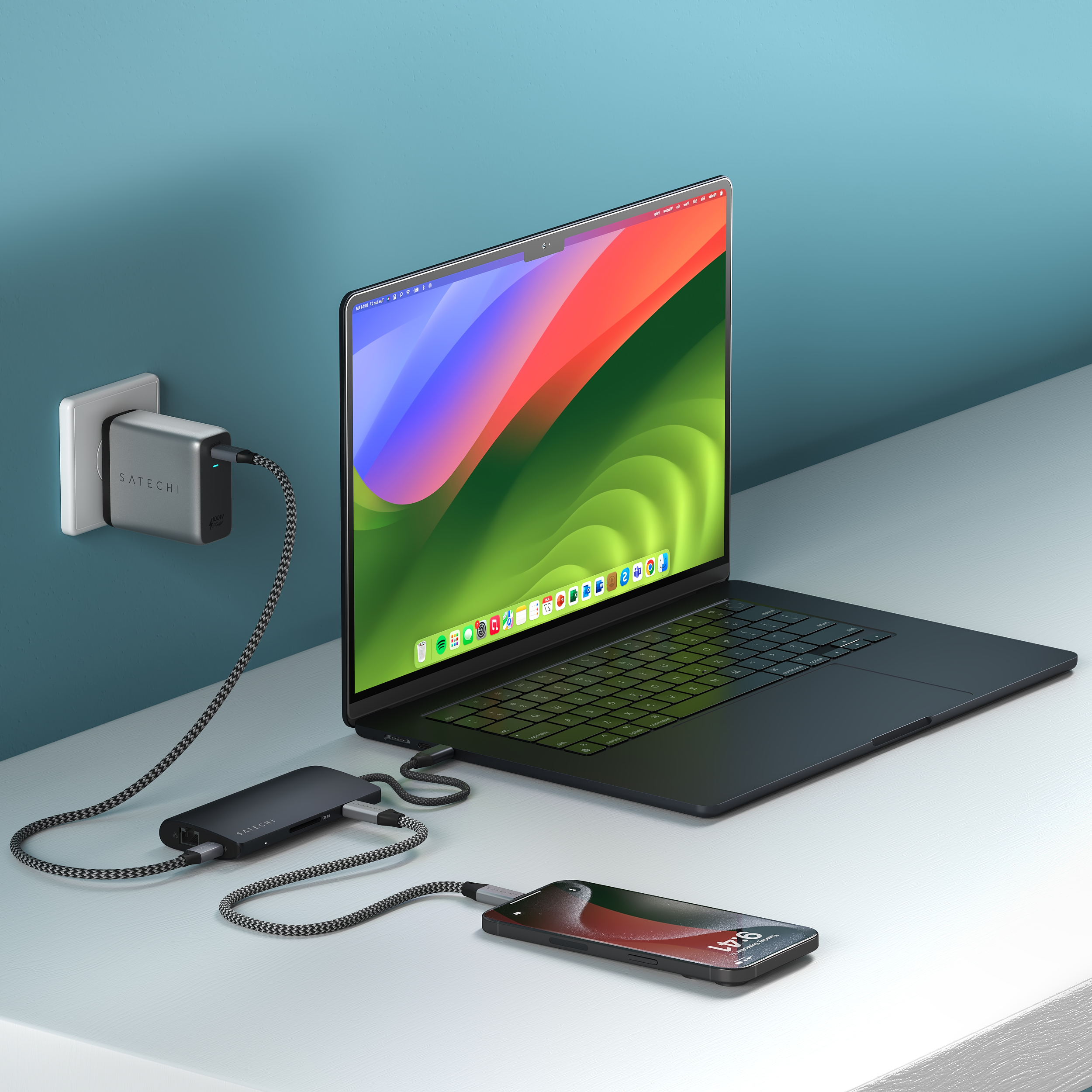 USB-C MultiPort Adapter - SATECHI - 8K s Ethernetom V3 - Midnight-3